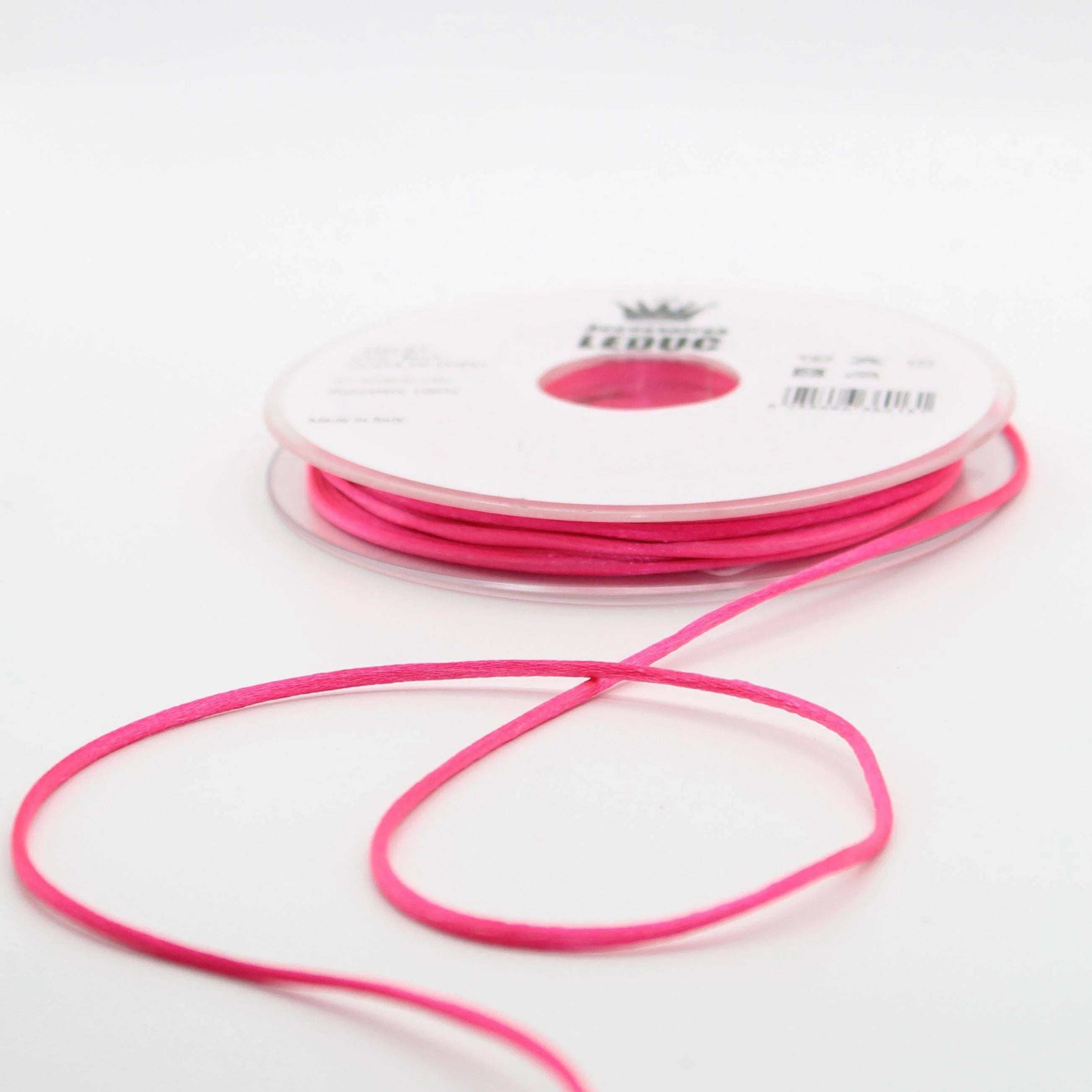 25 METERS - coloured rat tail 2MM - 100% Polyester - Made in Italy - ACCESSOIRES LEDUC BV