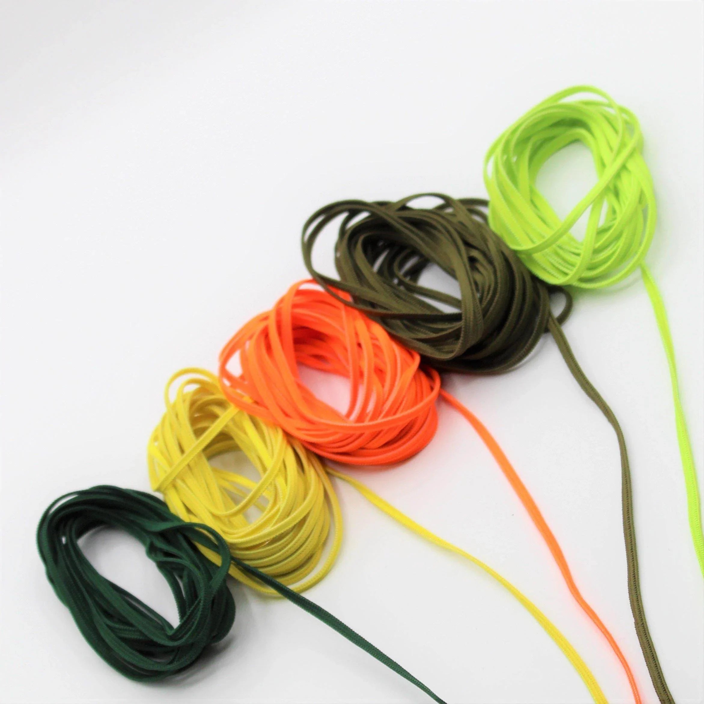 5 x 4 METERS - COLOURED Soft Elastic 3mm for Masks - 5 Colours - ACCESSOIRES LEDUC BV