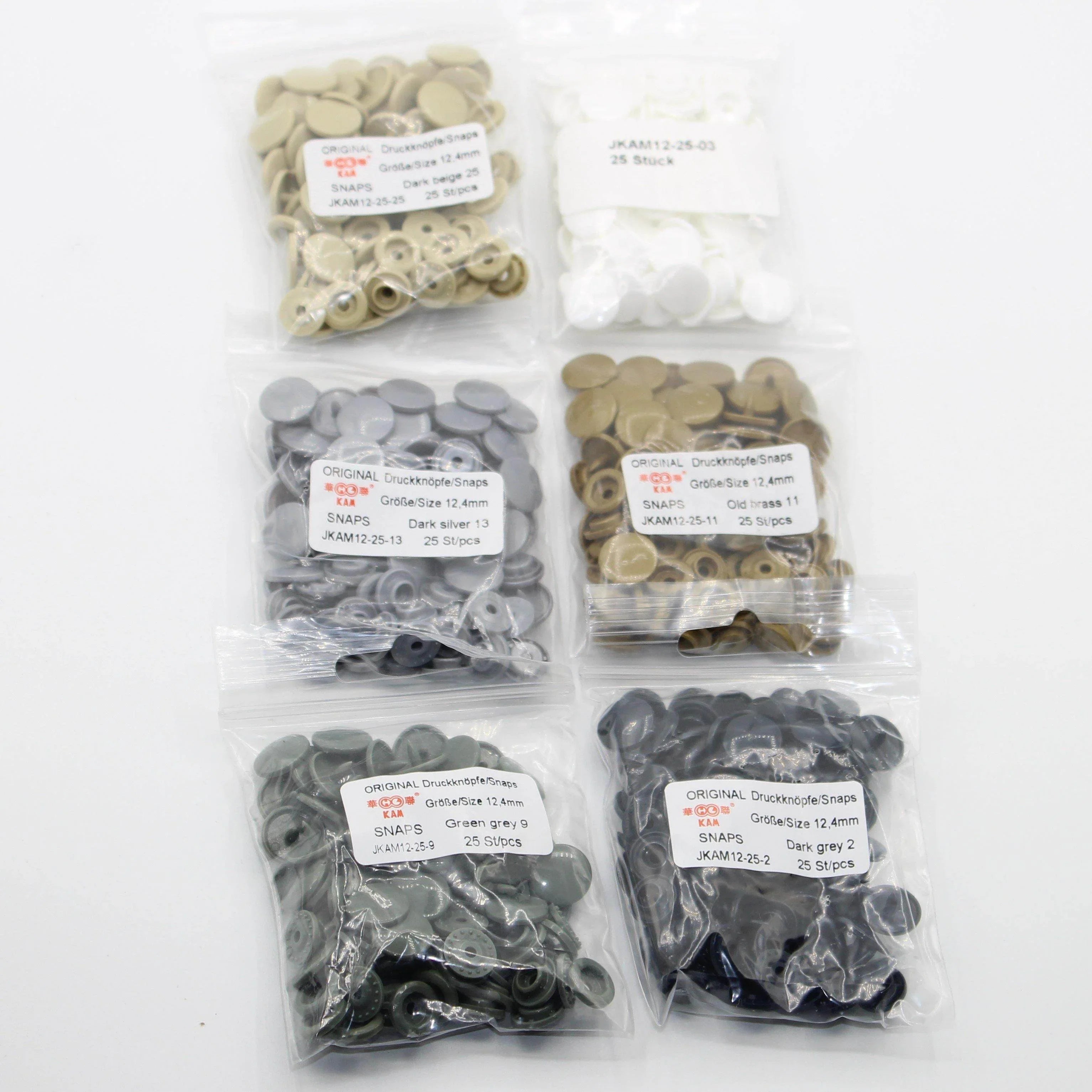 Bag of 25 Kam Snap Buttons size 12.4mm - ACCESSOIRES LEDUC BV