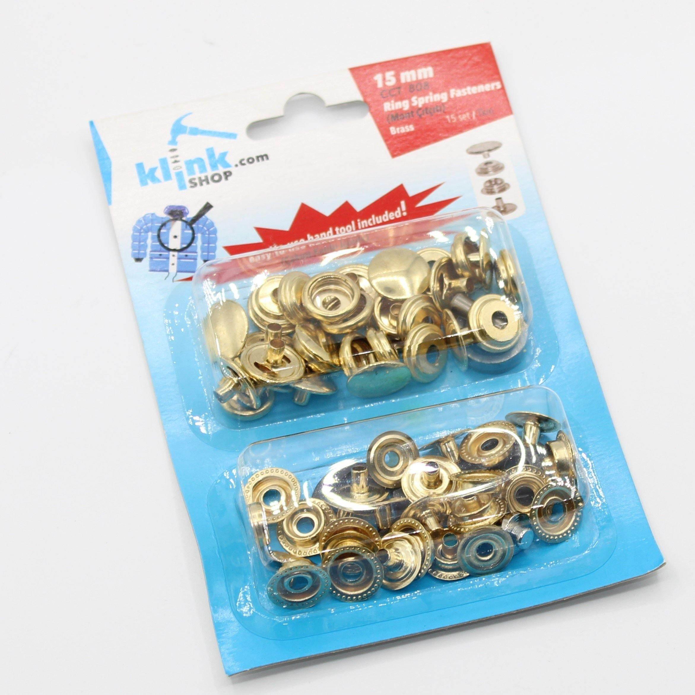 15mm Snap Fasteners Buttons with Tool 15 sets - ACCESSOIRES LEDUC BV