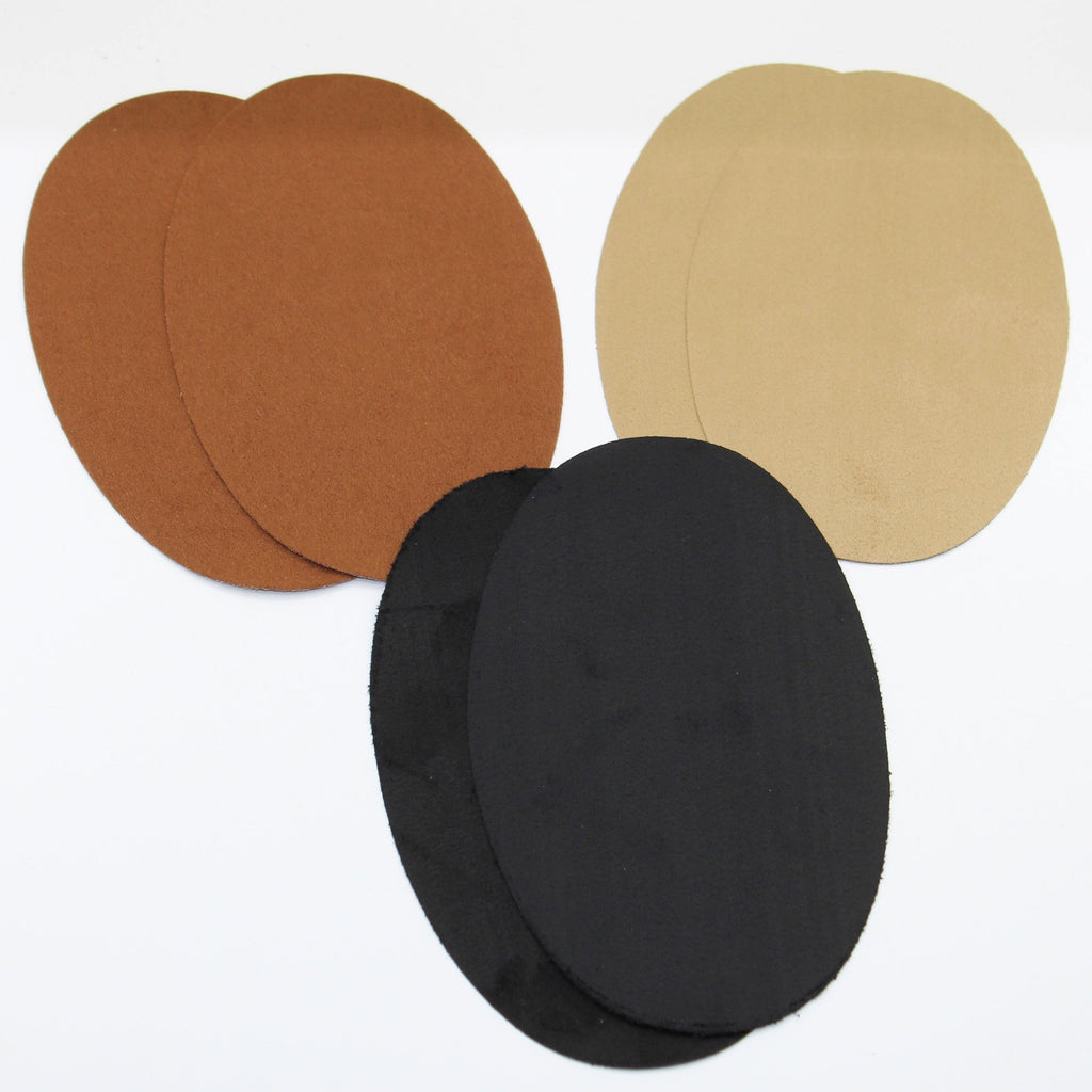 3 Pairs Suede Elbow Patches - Iron-on - 150mm x 100mm - ACCESSOIRES LEDUC