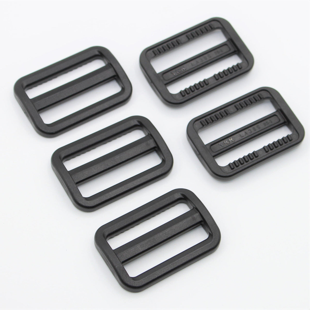 5 YKK Plastic Buckles / Lobster Hooks for 30mm or 40mm Tape/Webbing col Black - ACCESSOIRES LEDUC BV