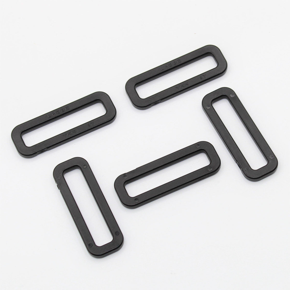 5 YKK Plastic Buckles / Lobster Hooks for 30mm or 40mm Tape/Webbing col Black - ACCESSOIRES LEDUC