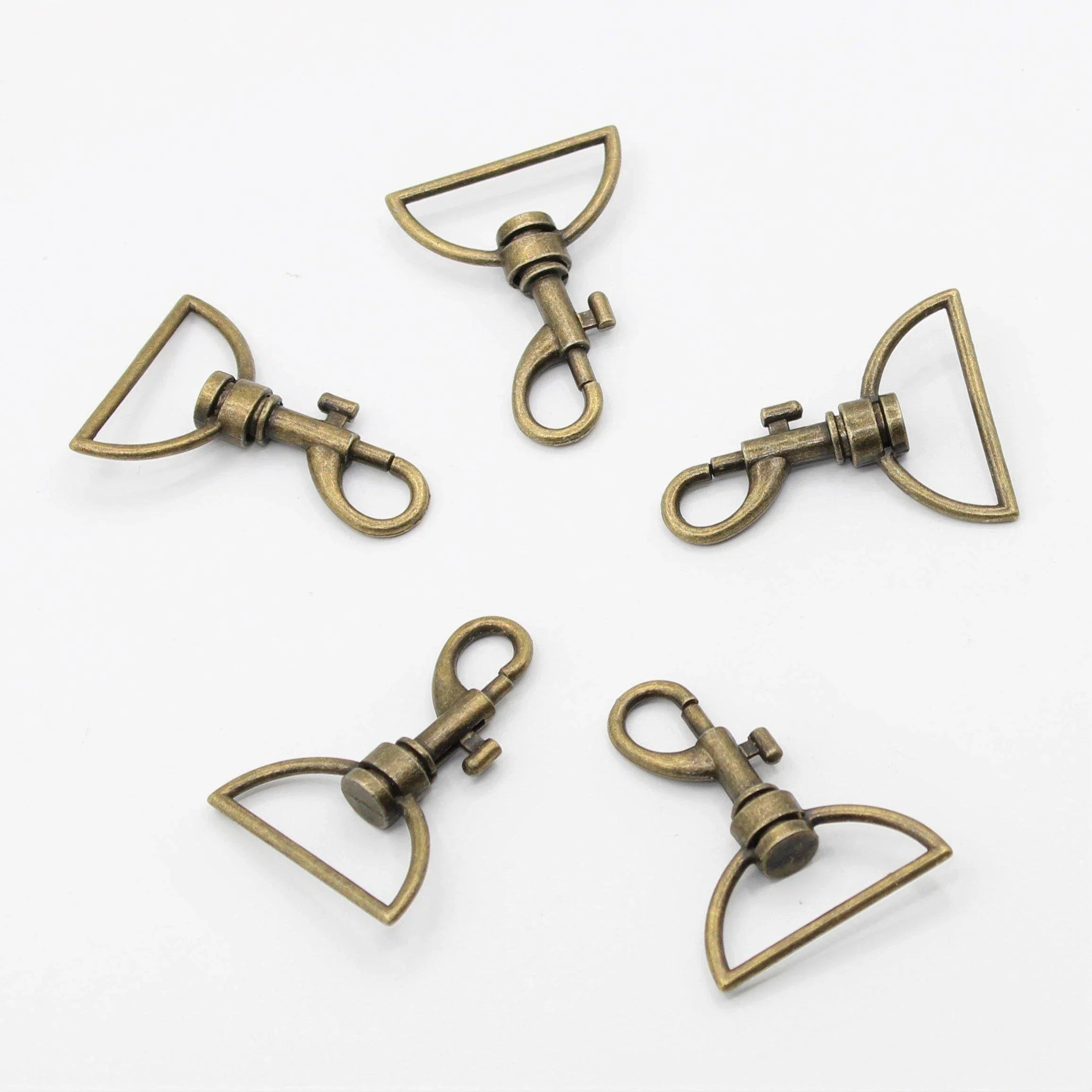 5 Lobster Clasps for Bags in Metal, For Webbings up to 40mm wide - ACCESSOIRES LEDUC BV