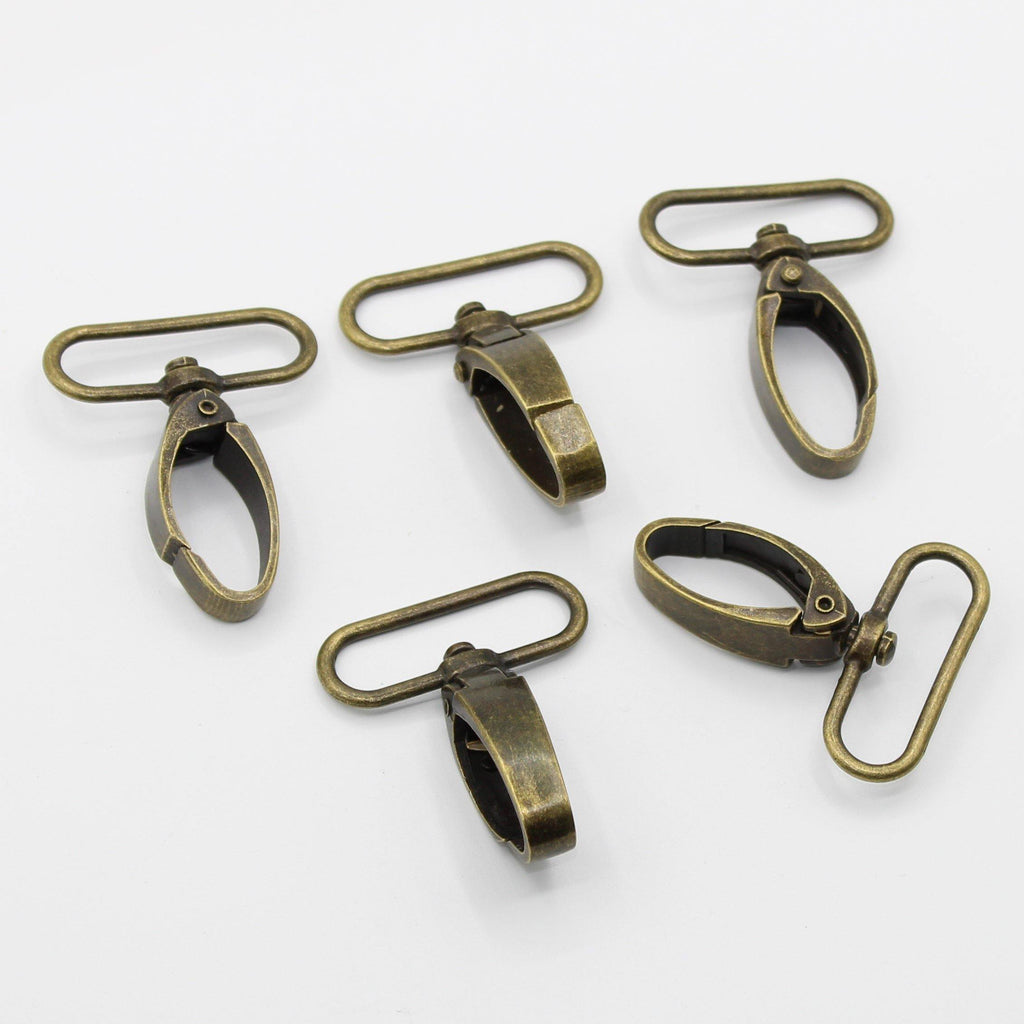 5 Lobster Clasps for Bags in Metal, For Webbings up to 40mm wide - ACCESSOIRES LEDUC