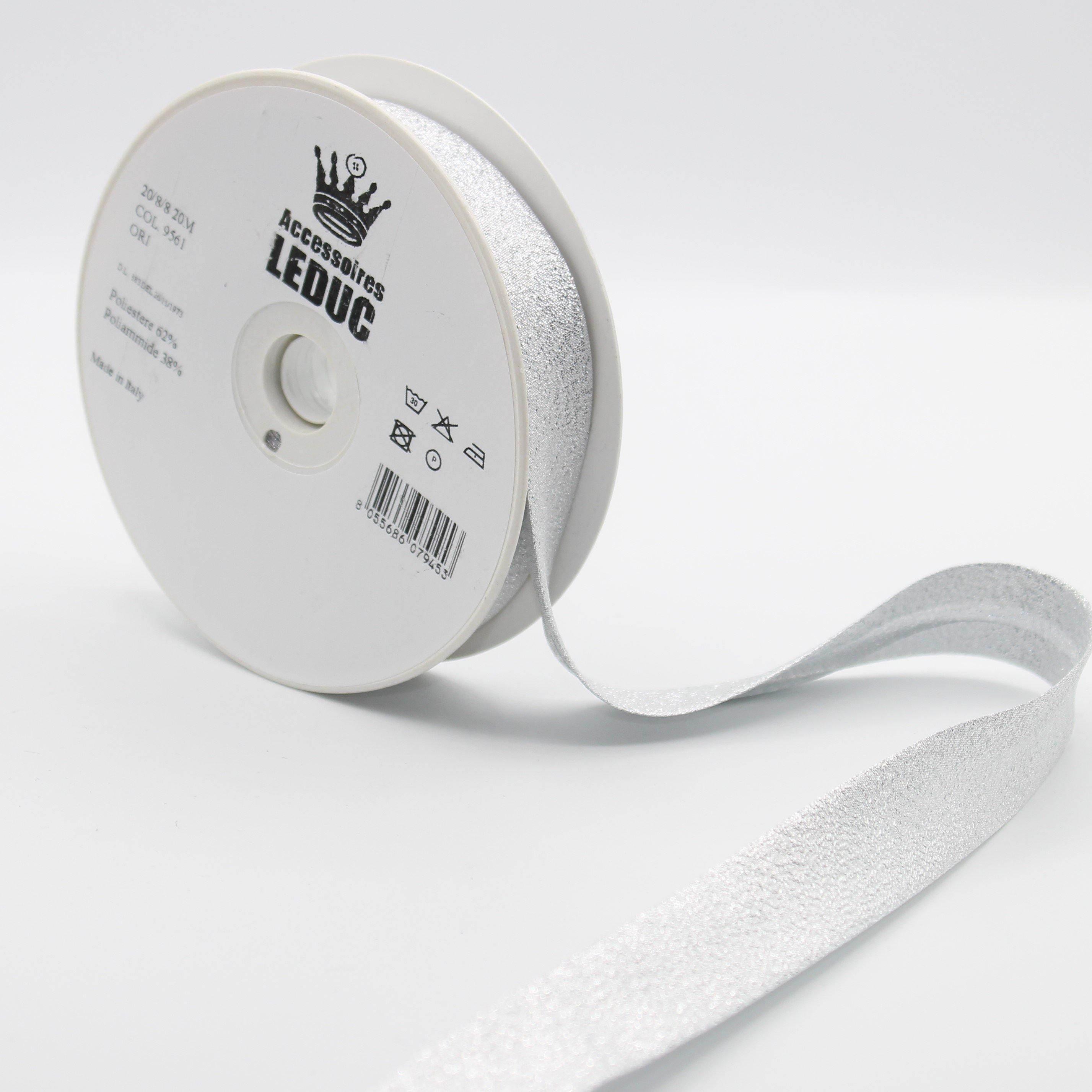 20MT or 100MT - LUREX BIAS BINDING / 20mm (20+8+8mm) #SBI524 - ACCESSOIRES LEDUC BV