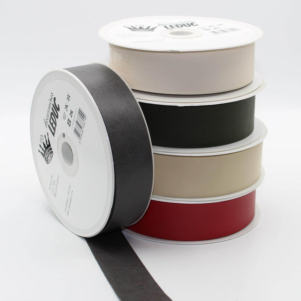 20 meters Simili-Leather Flat Cut Bias Binding 30mm #SBI504 - ACCESSOIRES LEDUC BV