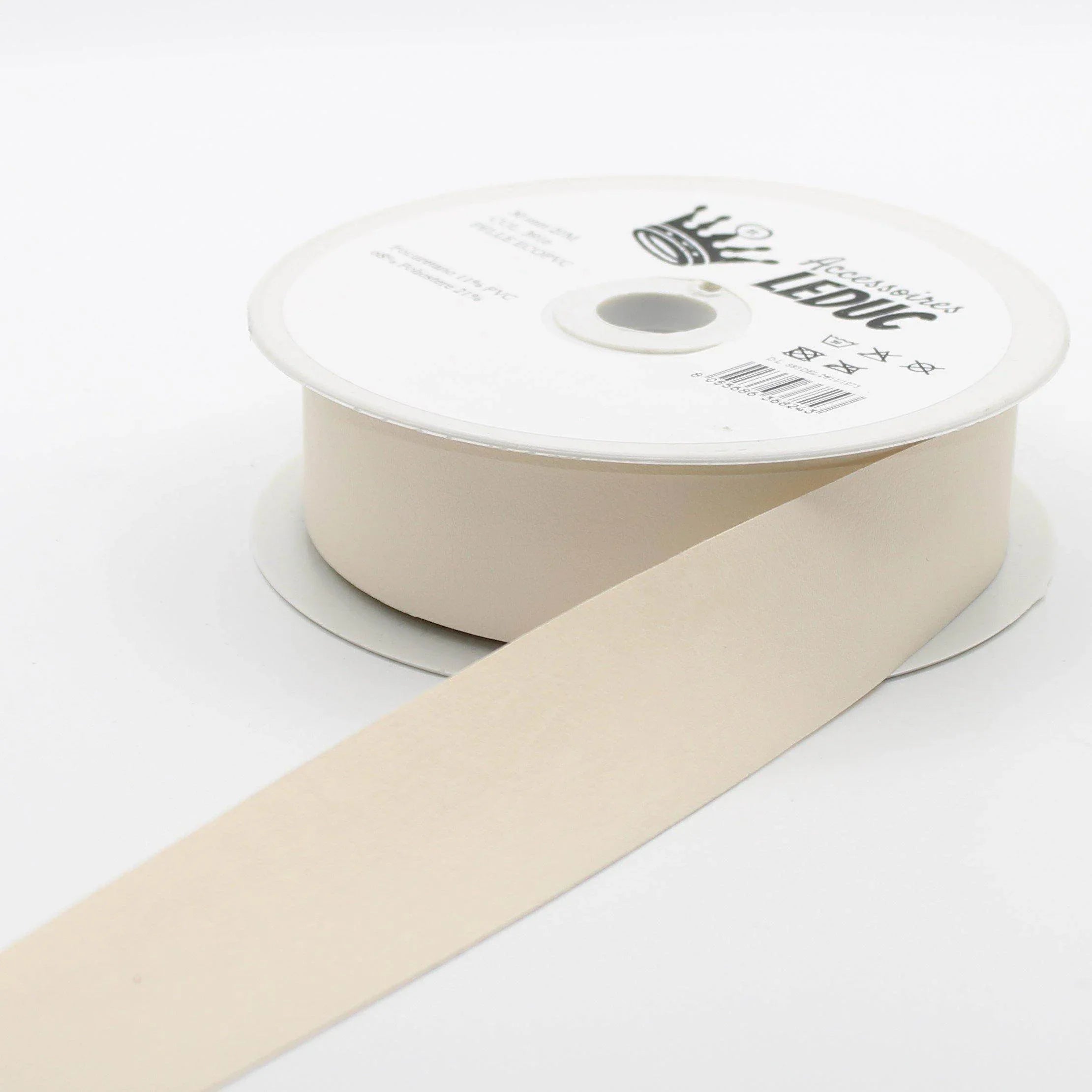 20 meters Simili-Leather Flat Cut Bias Binding 30mm #SBI504 - ACCESSOIRES LEDUC BV