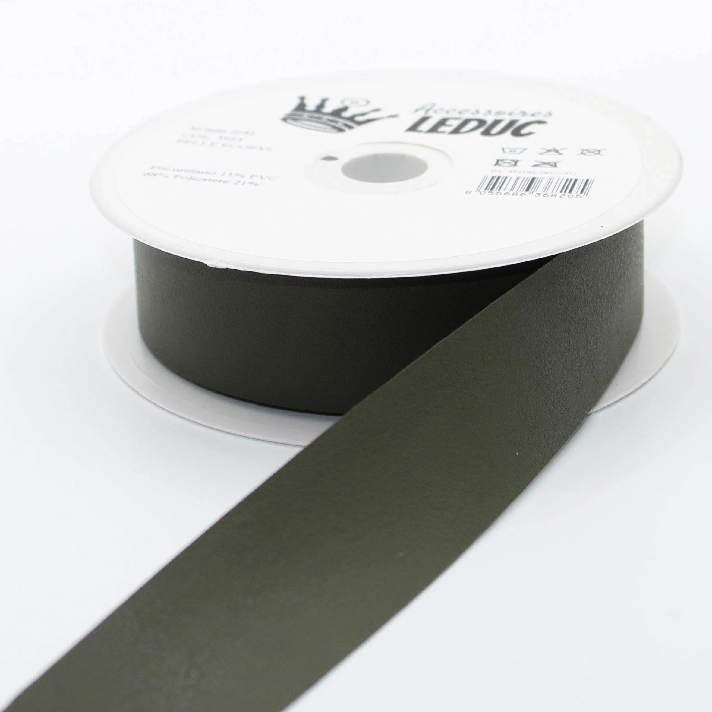 20 meters Simili-Leather Flat Cut Bias Binding 30mm #SBI504 - ACCESSOIRES LEDUC BV