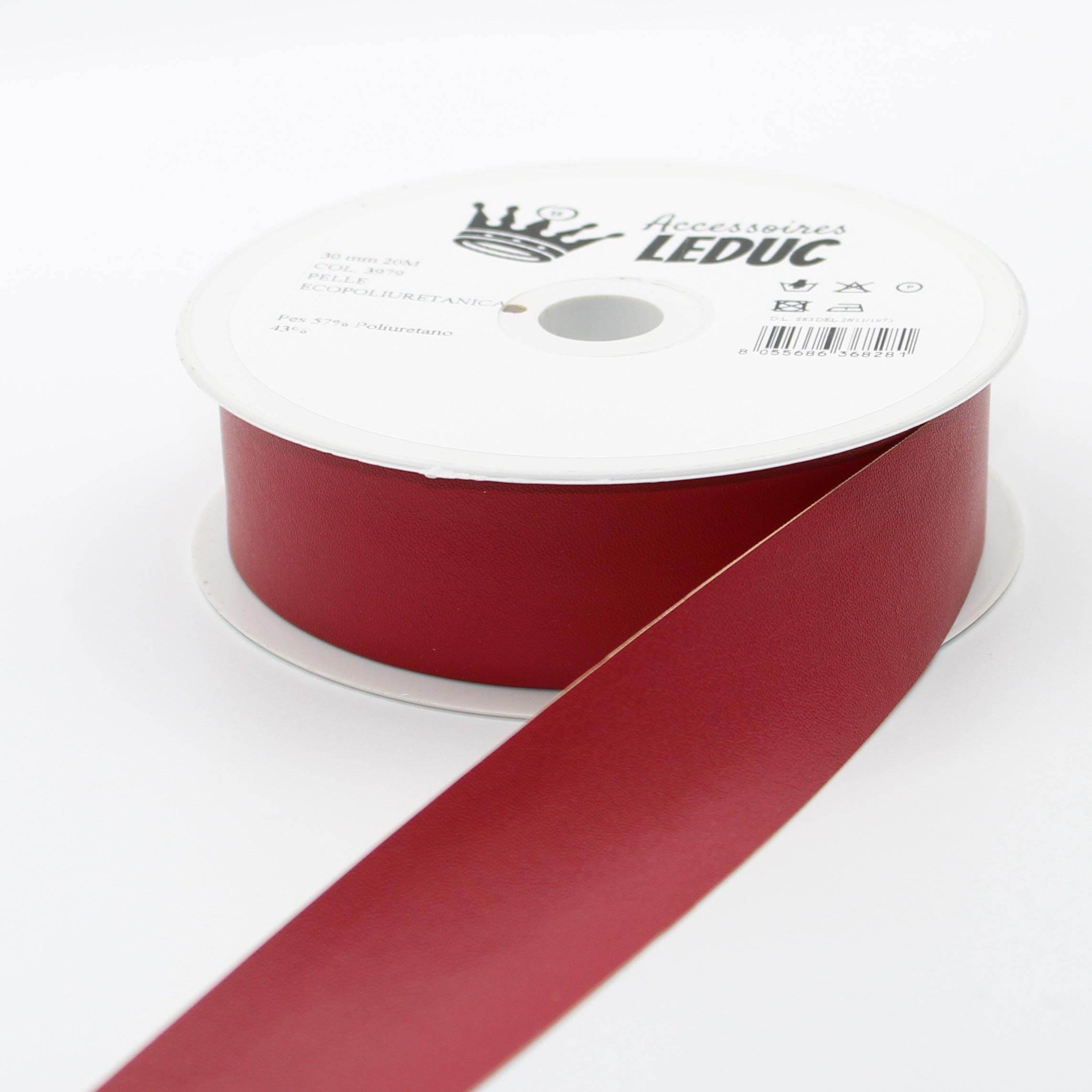 20 meters Simili-Leather Flat Cut Bias Binding 30mm #SBI504 - ACCESSOIRES LEDUC BV