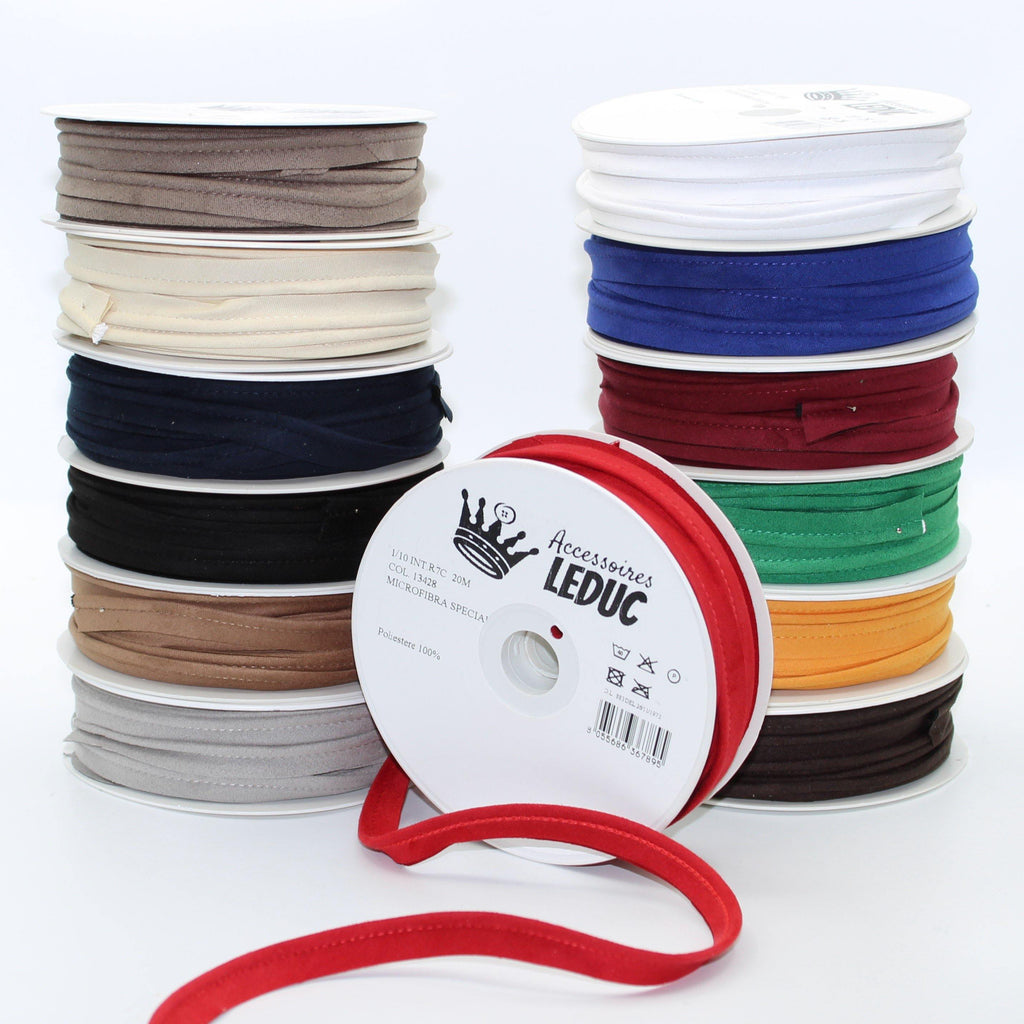20 meters Suede Piping 10mm (8mm+2mm) - ACCESSOIRES LEDUC