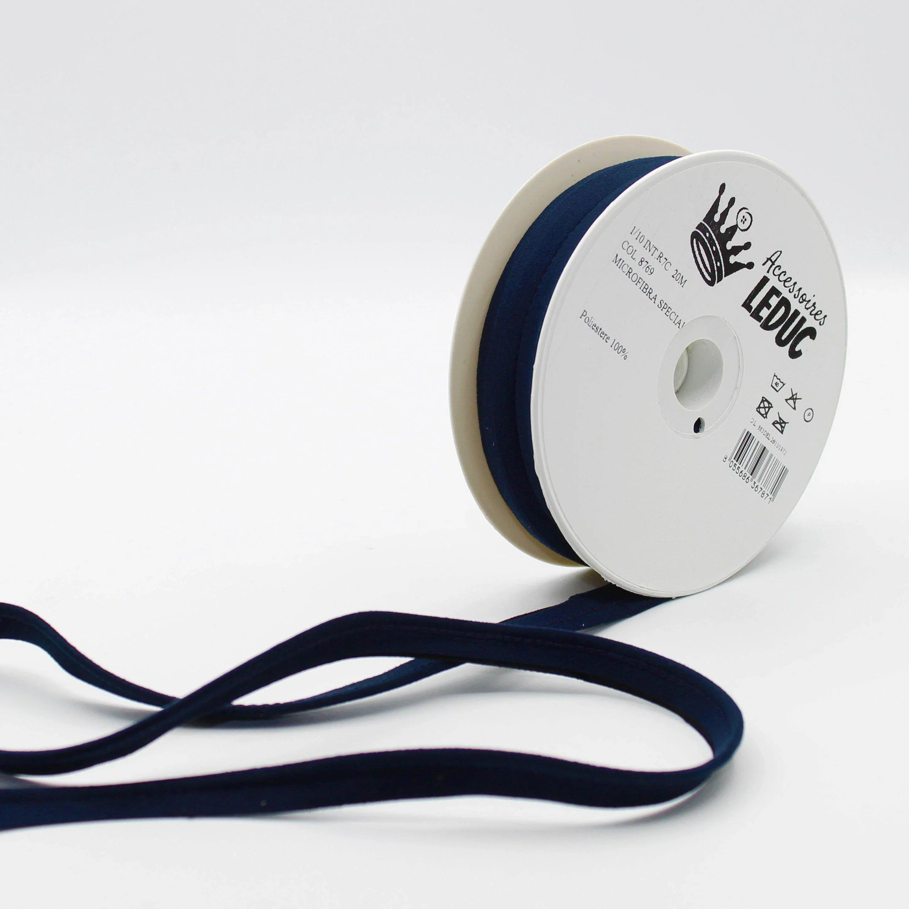 20 meters Suede Piping 10mm (8mm+2mm) - ACCESSOIRES LEDUC BV