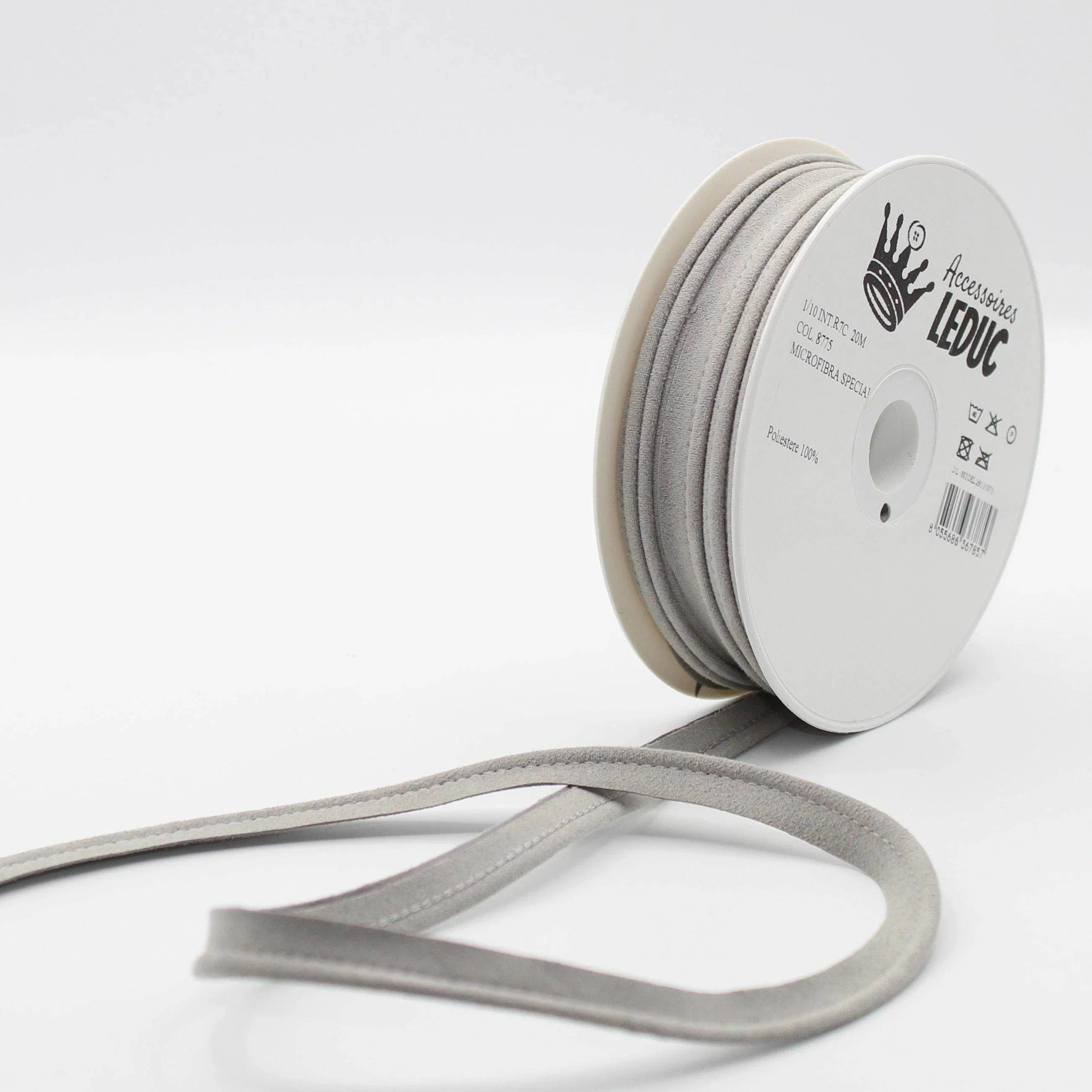 20 meters Suede Piping 10mm (8mm+2mm) - ACCESSOIRES LEDUC BV