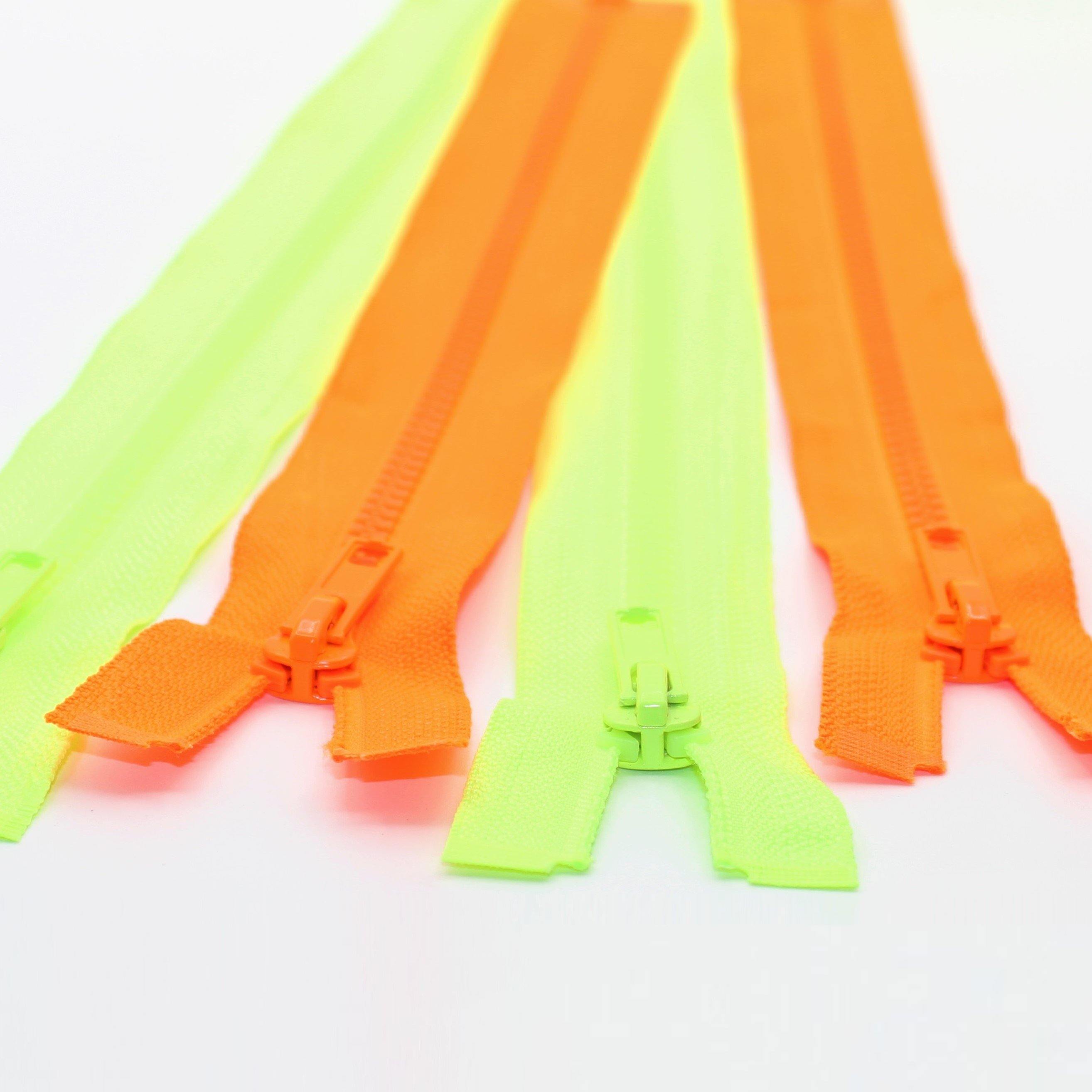 5 pieces Open-End Zippers Neon Colours - ACCESSOIRES LEDUC