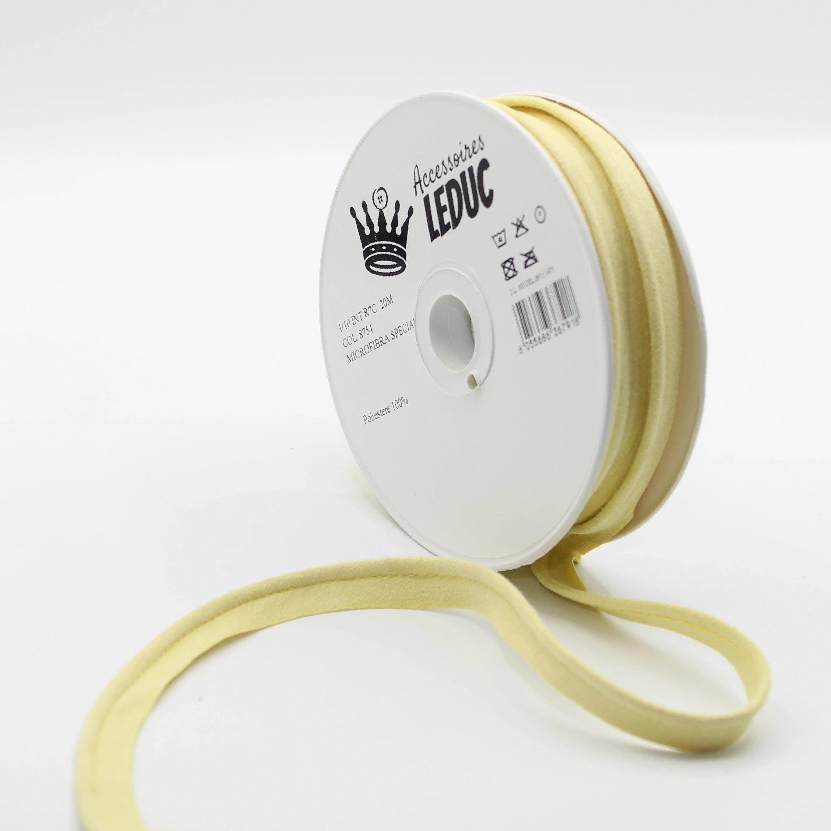 20 meters Suede Piping 10mm (8mm+2mm) - ACCESSOIRES LEDUC BV