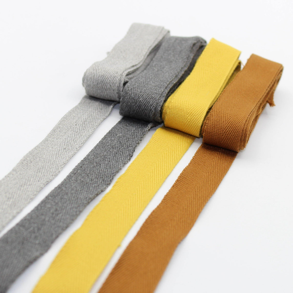 *** 5 METERS *** 20MM COLOURED SOFT COTTON HERRINGBONE - ACCESSOIRES LEDUC BV