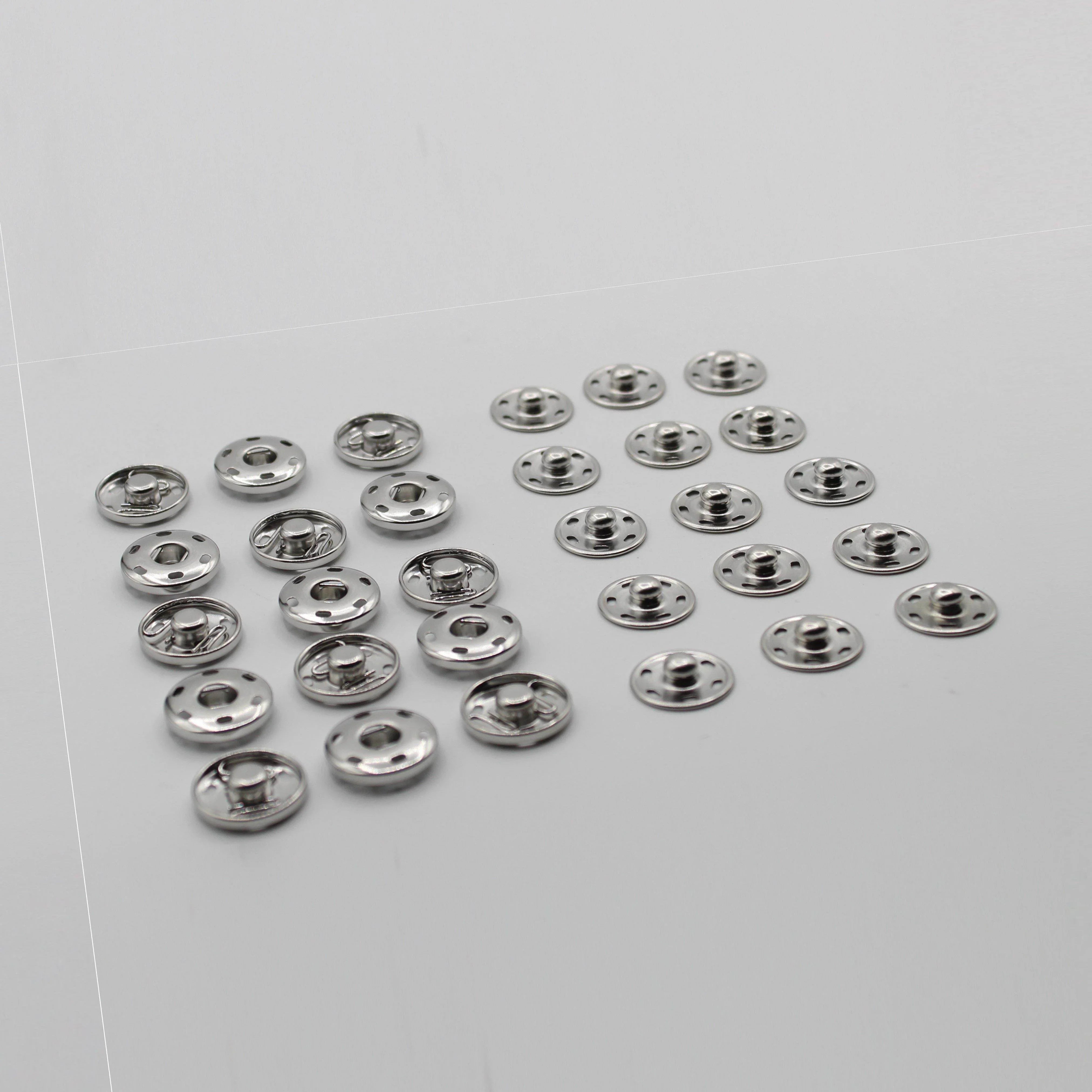 Snap Fasteners Buttons in Metal Silver or Black (Sew on) - ACCESSOIRES LEDUC BV