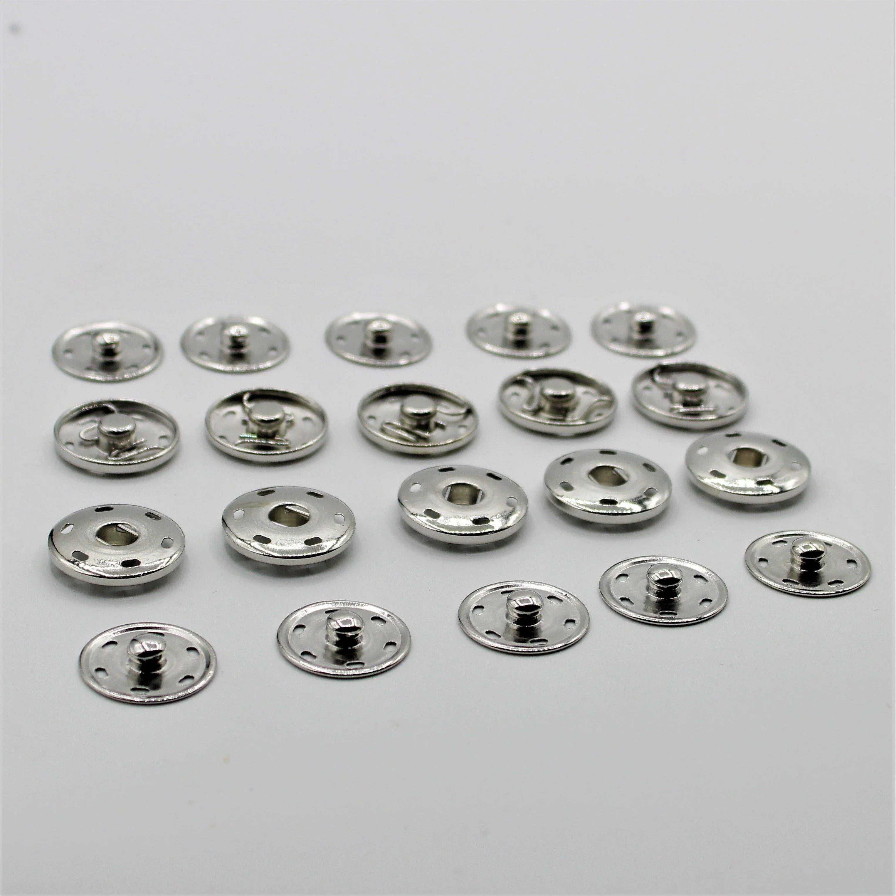 Snap Fasteners Buttons in Metal Silver or Black (Sew on) - ACCESSOIRES LEDUC BV