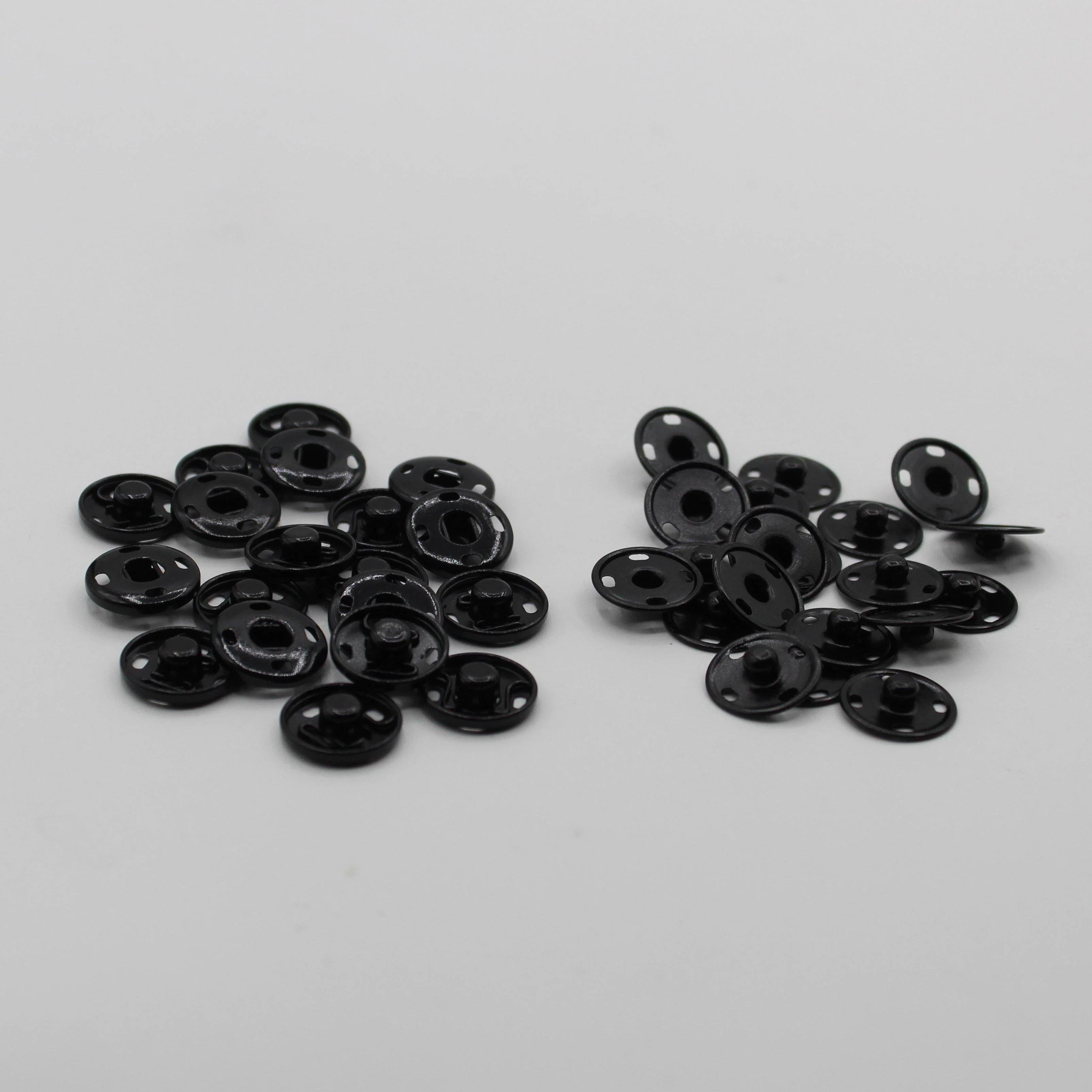 Snap Fasteners Buttons in Metal Silver or Black (Sew on) - ACCESSOIRES LEDUC BV