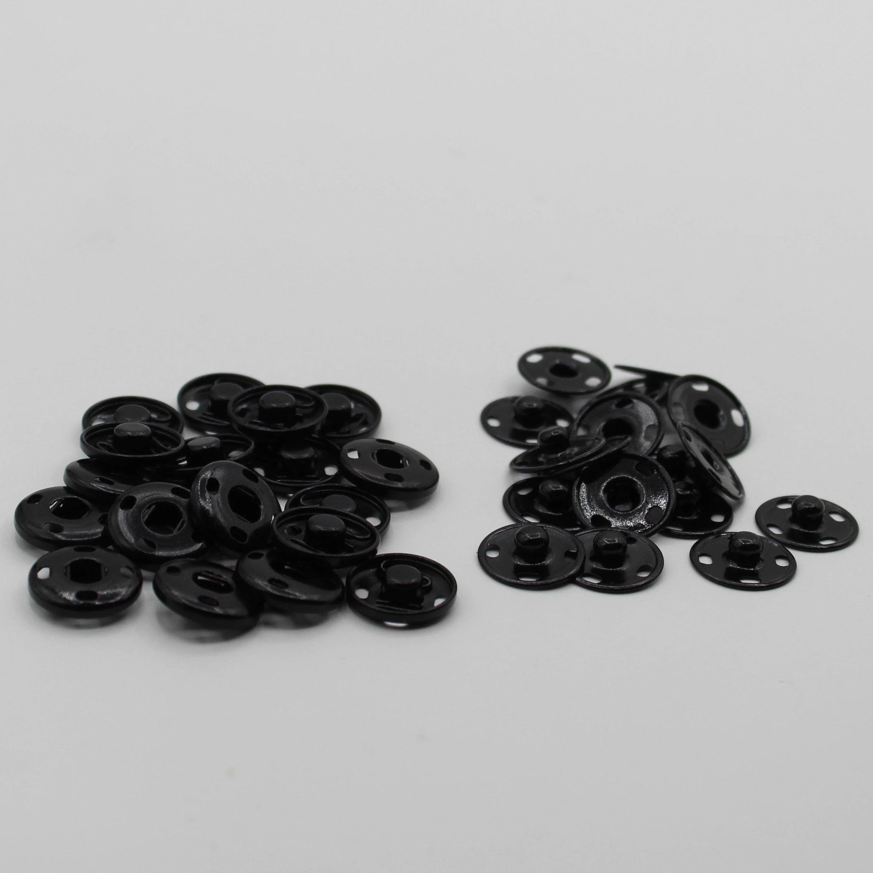 Snap Fasteners Buttons in Metal Silver or Black (Sew on) - ACCESSOIRES LEDUC BV