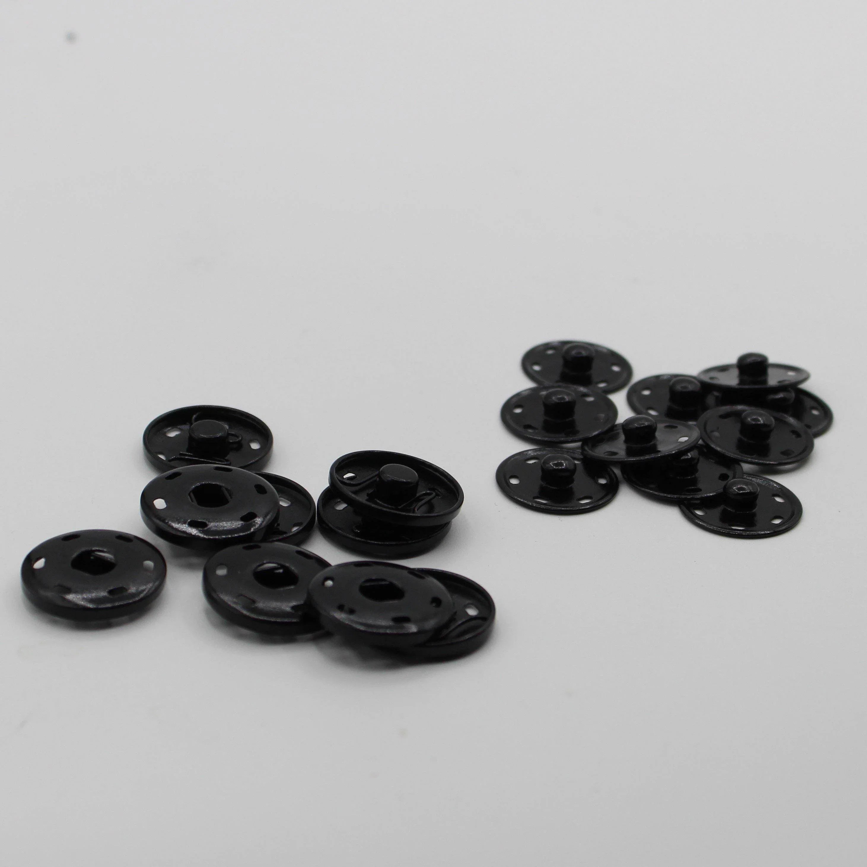 Snap Fasteners Buttons in Metal Silver or Black (Sew on) - ACCESSOIRES LEDUC BV