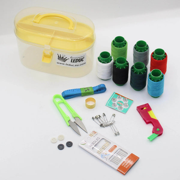 Sewing Box with complete set of yarns, pins, etc - ACCESSOIRES LEDUC BV