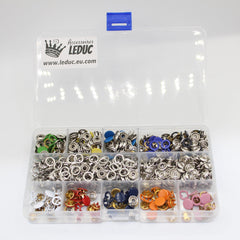 Metal Snap Buttons Box - 200 sets + tool - ACCESSOIRES LEDUC
