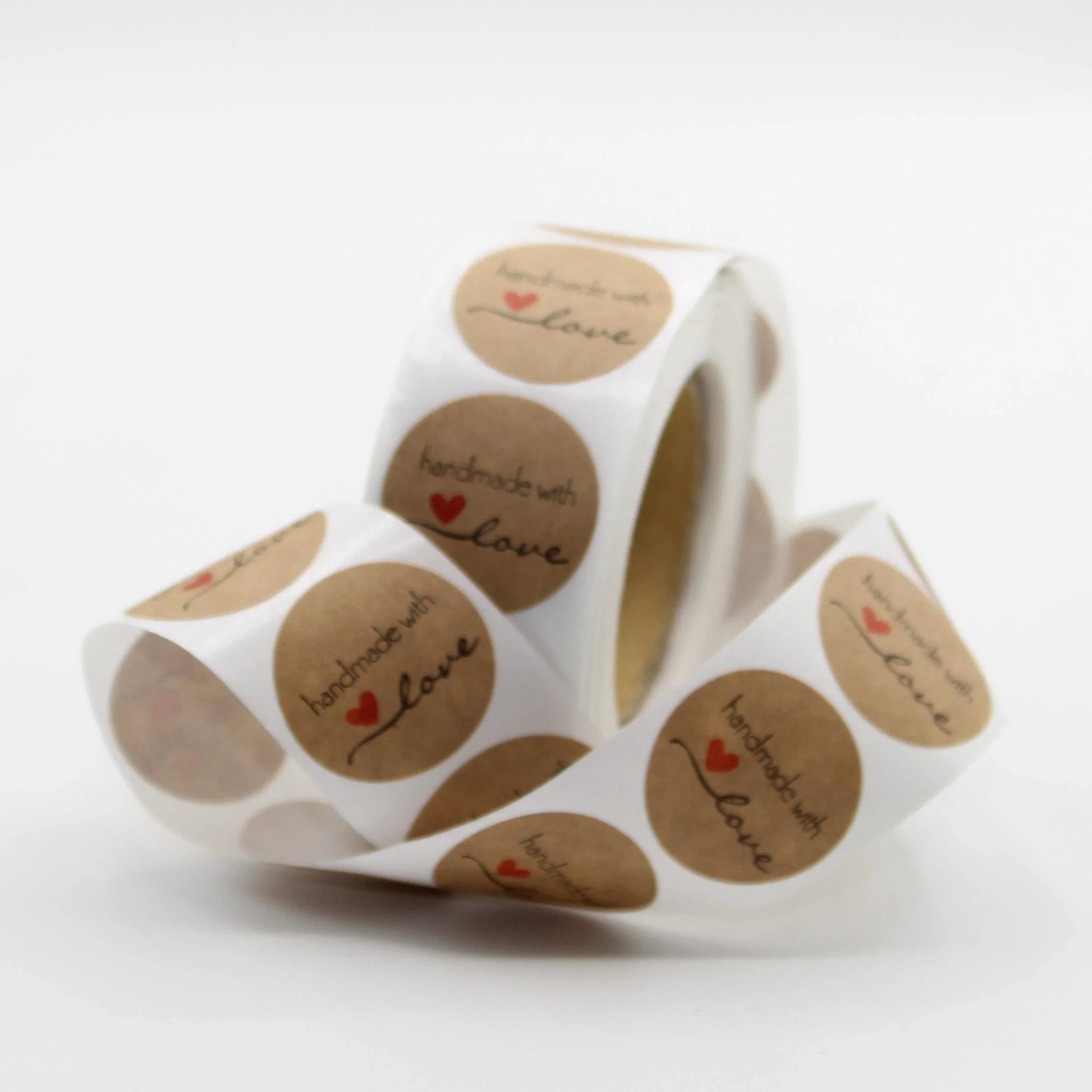 Roll of 500 Sticky Paper Labels "Handmade" - ACCESSOIRES LEDUC