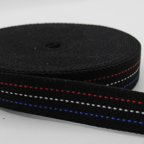 5 Meters 30mm Webbing with colour stitch #RUB1952 - ACCESSOIRES LEDUC BV