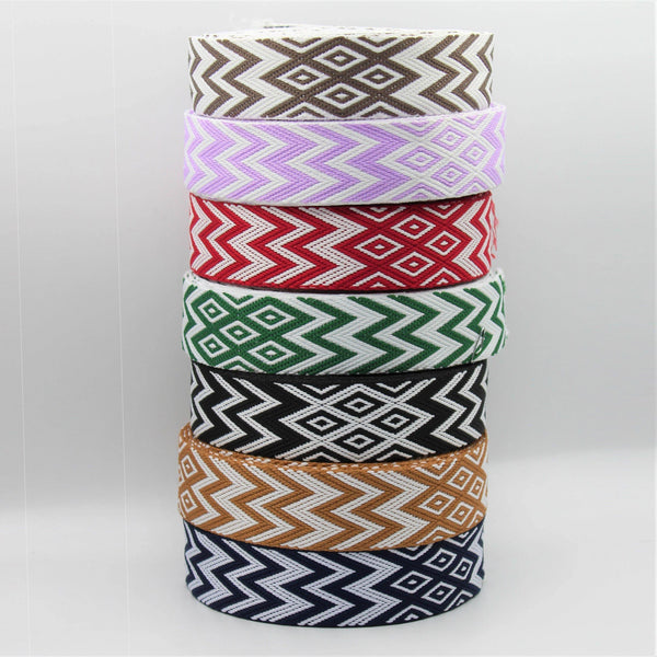 5 Meters Ethnic Thunder Webbing 38mm #RUB1954 - ACCESSOIRES LEDUC BV