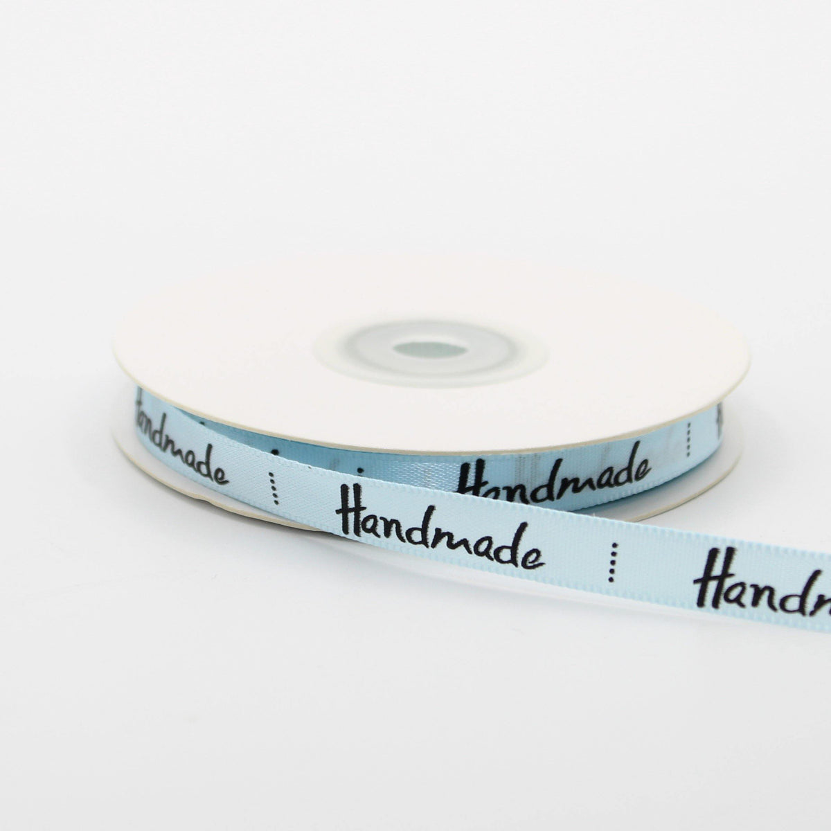 22 meters Roll of Satin Tape 10mm Labels , Printed "Handmade" - ACCESSOIRES LEDUC