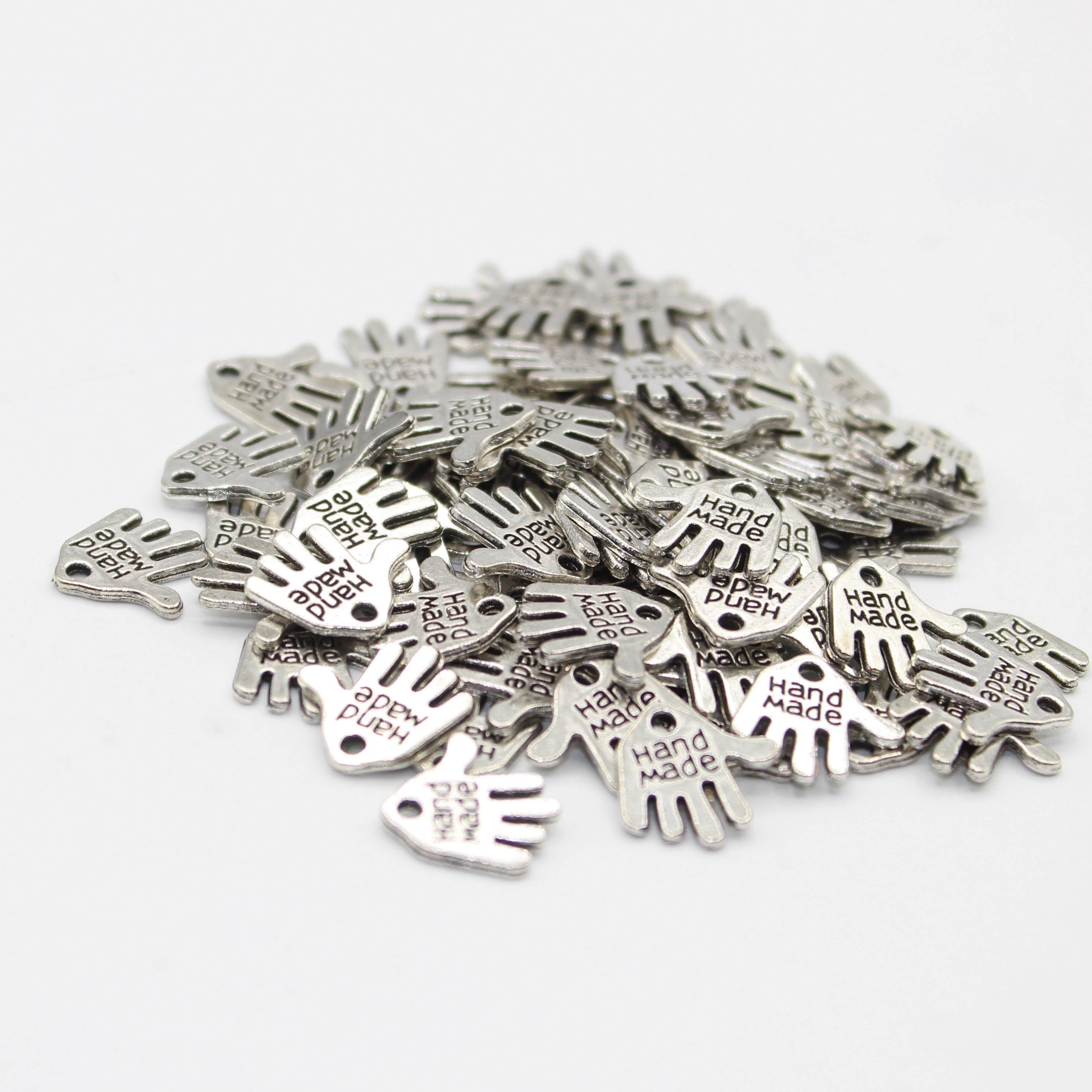 50 pieces "Handmade" Metal Tags - ACCESSOIRES LEDUC