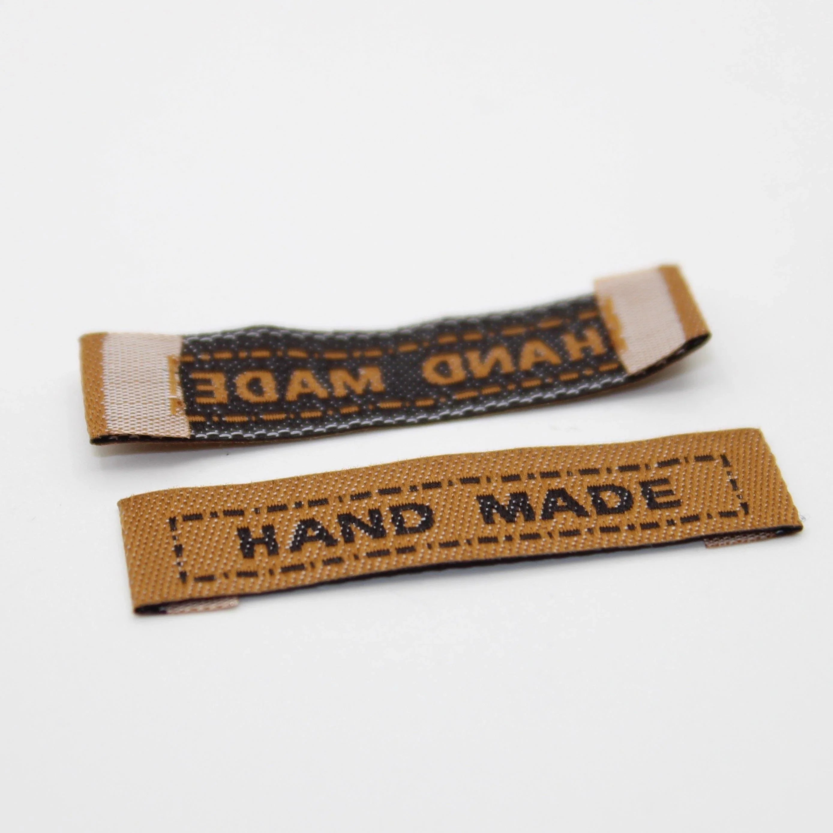 50 Woven Labels "Handmade" Size 45x10mm - ACCESSOIRES LEDUC