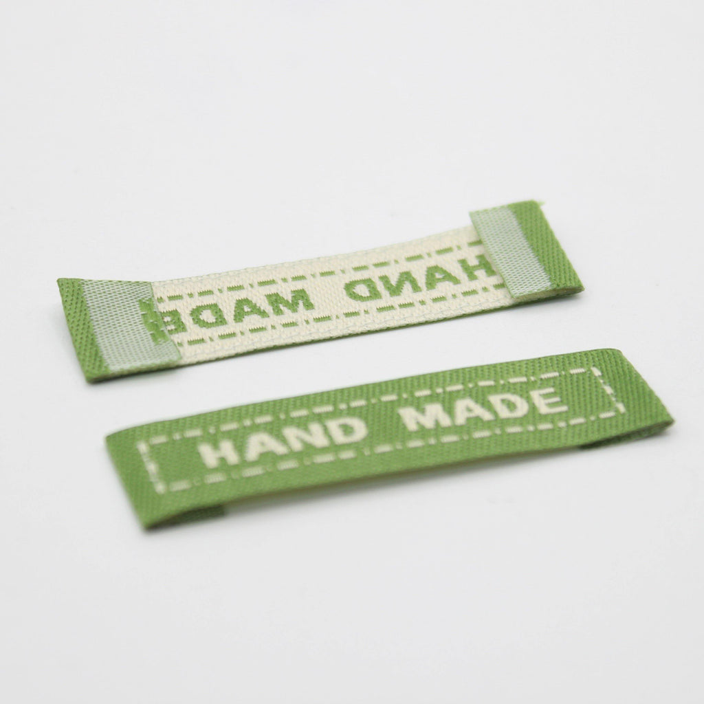 50 Woven Labels "Handmade" Size 45x10mm - ACCESSOIRES LEDUC