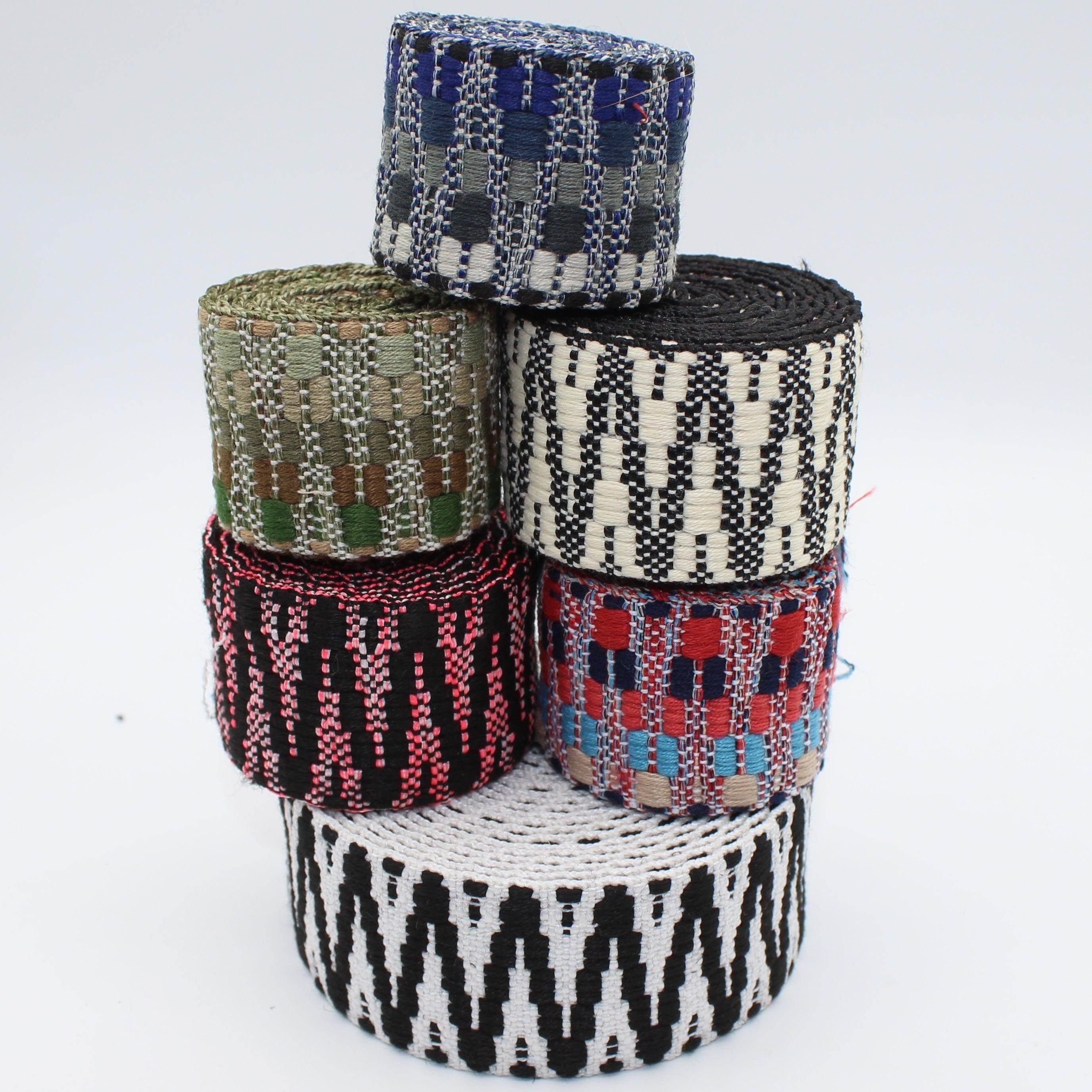5 meters Ethnic Zig Zag Webbing 38mm #RUB1936 - ACCESSOIRES LEDUC BV