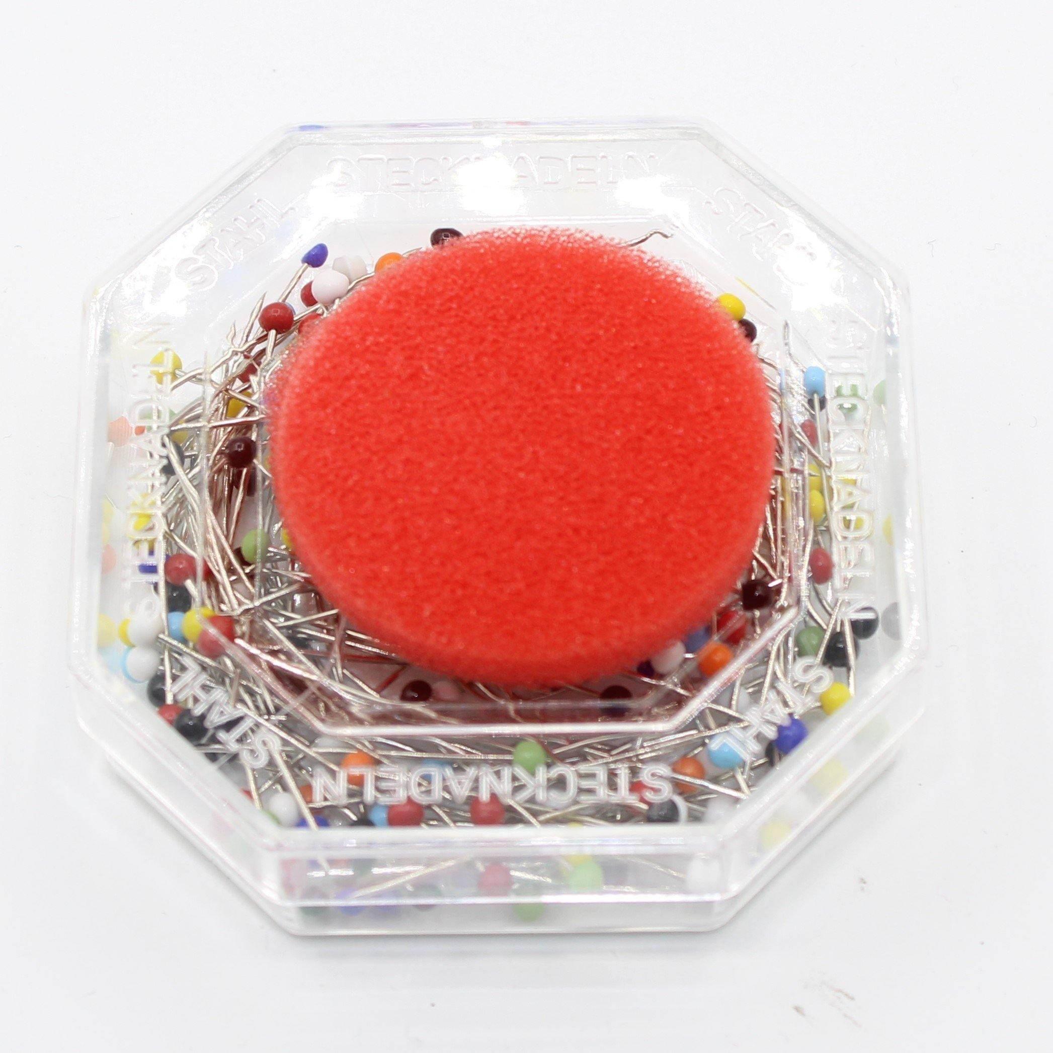 Glass Head Pins 0.65*30mm - MultiColour - Box with foam - 20g - ACCESSOIRES LEDUC BV