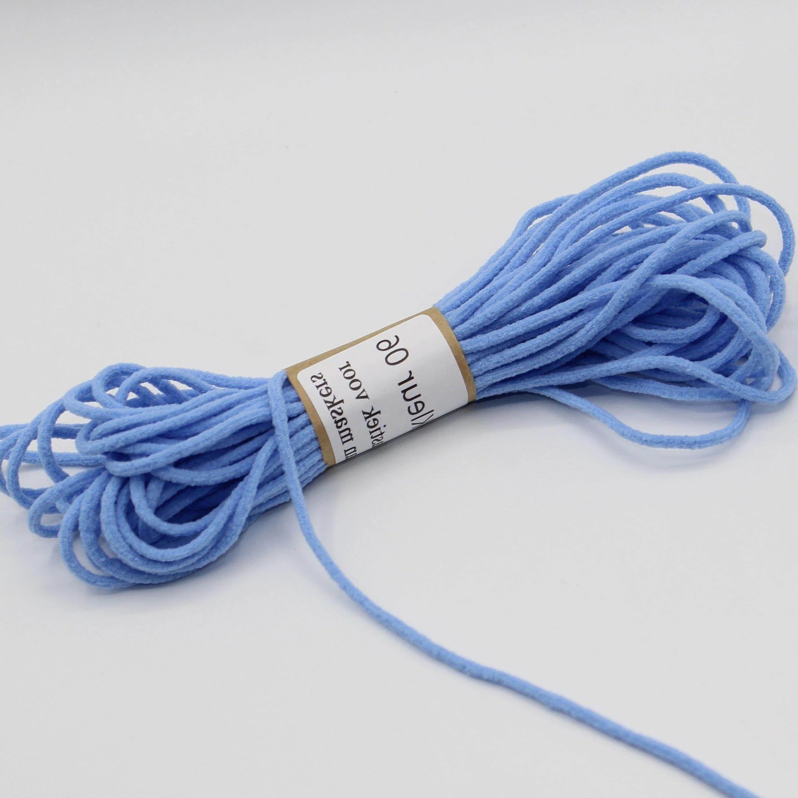 10 meters soft coloured elastic for masks 3mm - ACCESSOIRES LEDUC BV
