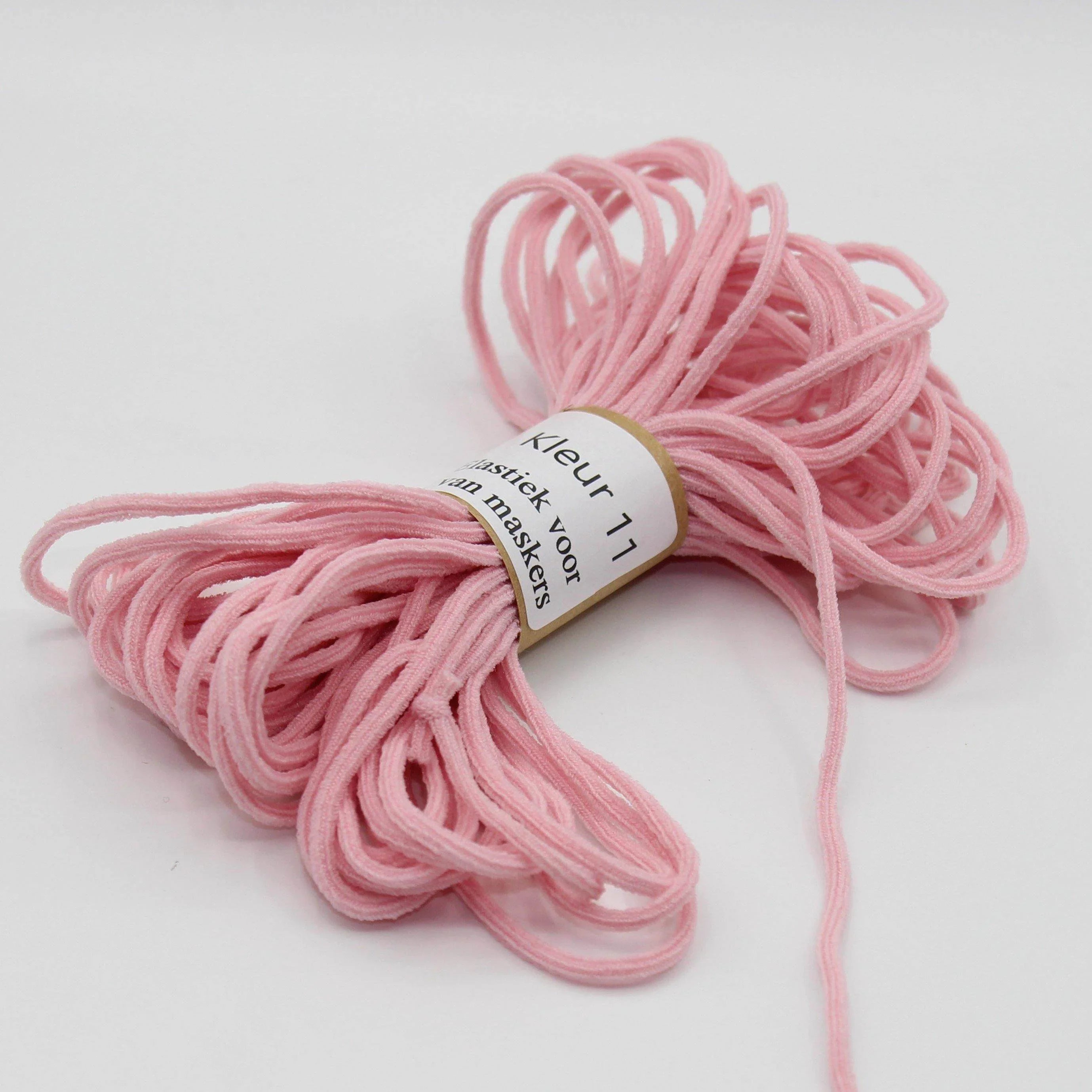 10 meters soft coloured elastic for masks 3mm - ACCESSOIRES LEDUC BV