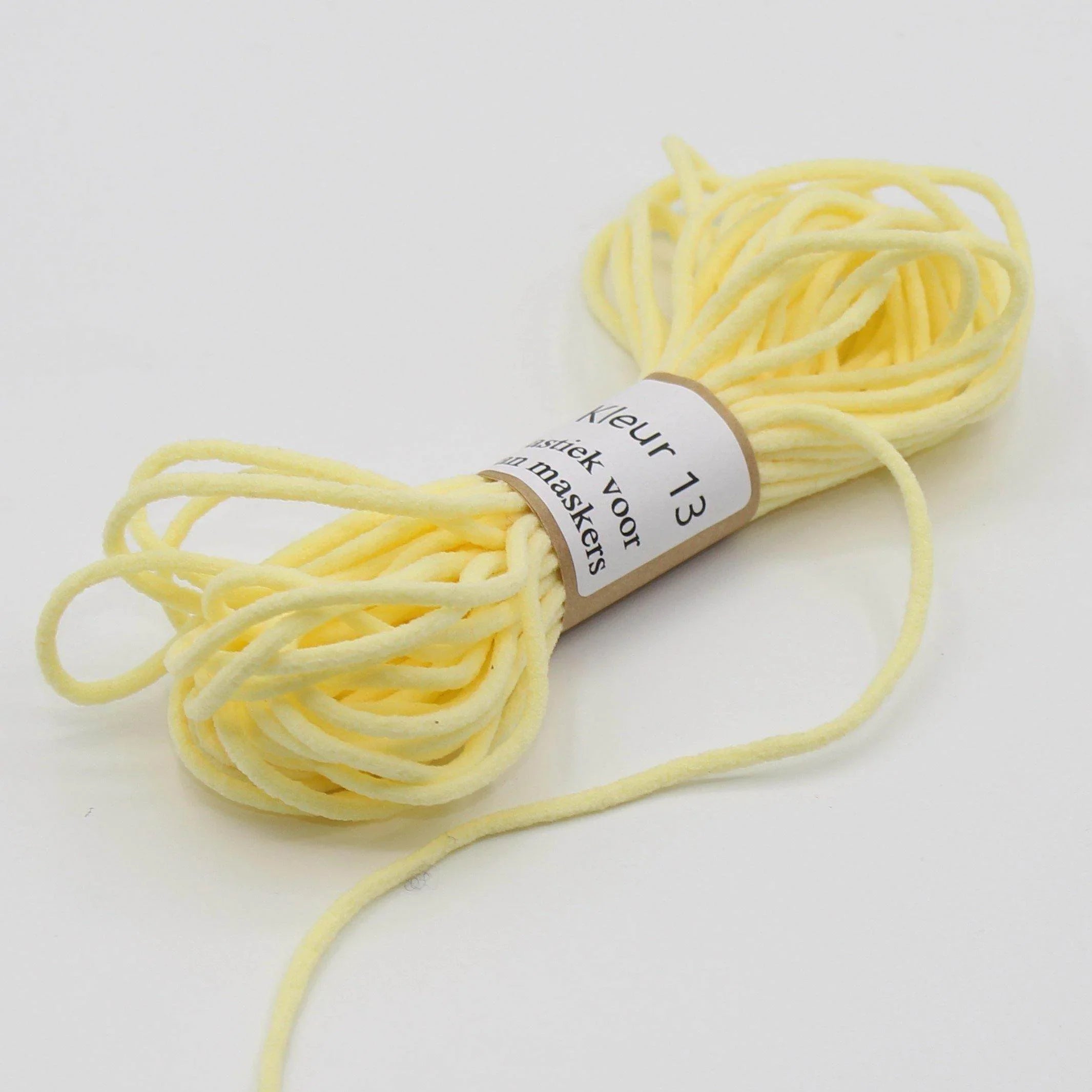 10 meters soft coloured elastic for masks 3mm - ACCESSOIRES LEDUC BV