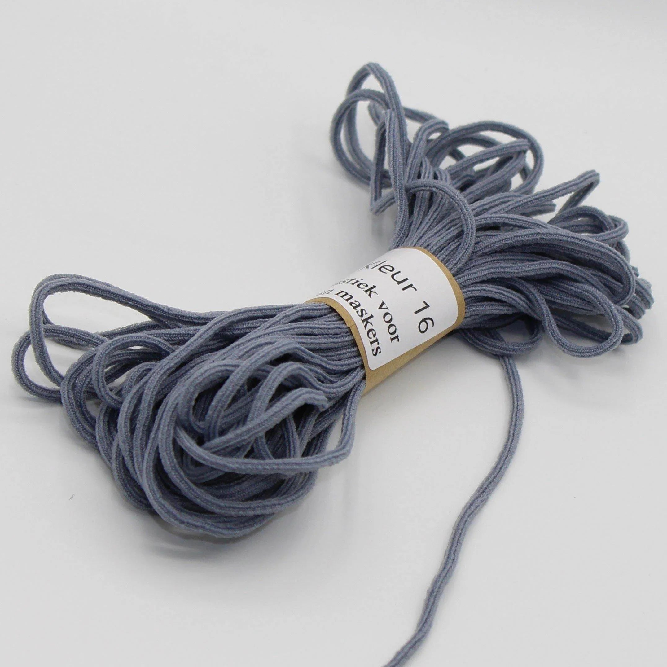 10 meters soft coloured elastic for masks 3mm - ACCESSOIRES LEDUC BV