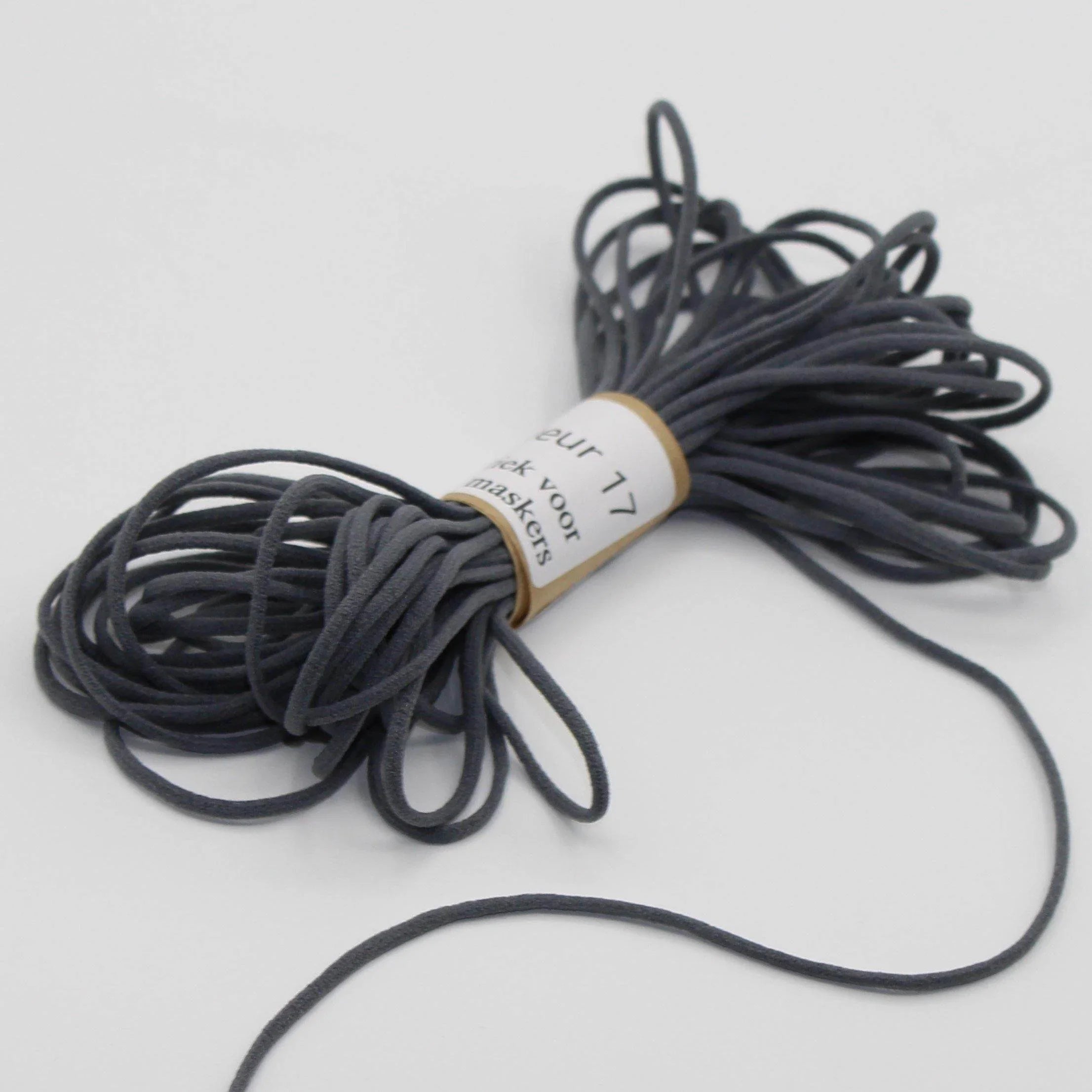 10 meters soft coloured elastic for masks 3mm - ACCESSOIRES LEDUC BV