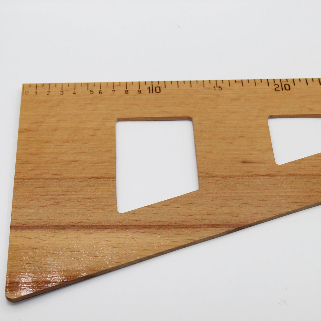 Triangle wooden ruler with cm marking - ACCESSOIRES LEDUC