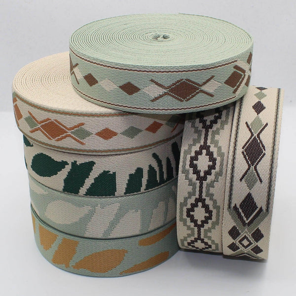 5 meters 38mm Amerindian Ethnic Webbing #RUB1996 - ACCESSOIRES LEDUC BV