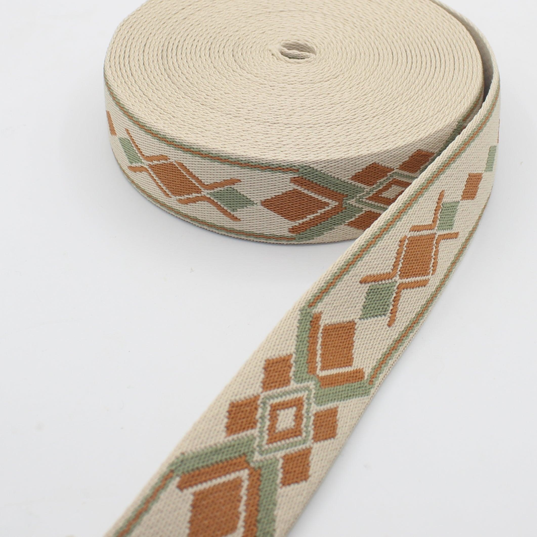 5 meters 30mm Amerindian Ethnic Webbing #RUB1996 - ACCESSOIRES LEDUC