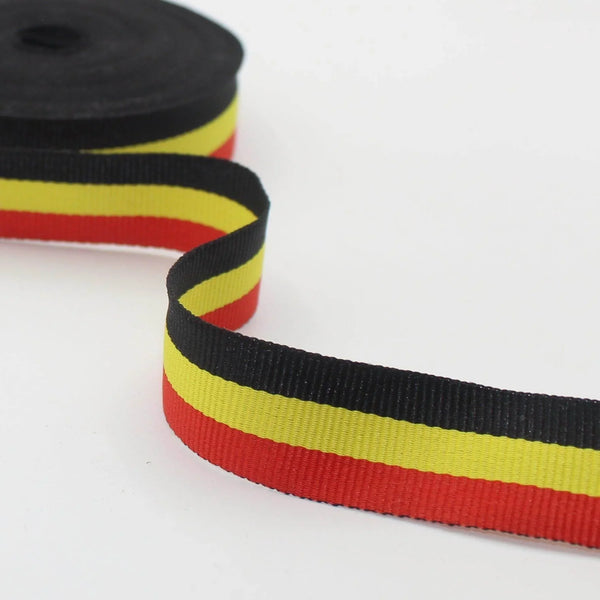 10 meters Belgian Flag TAPE, Gros Grain tape 20mm Belgium - ACCESSOIRES LEDUC BV
