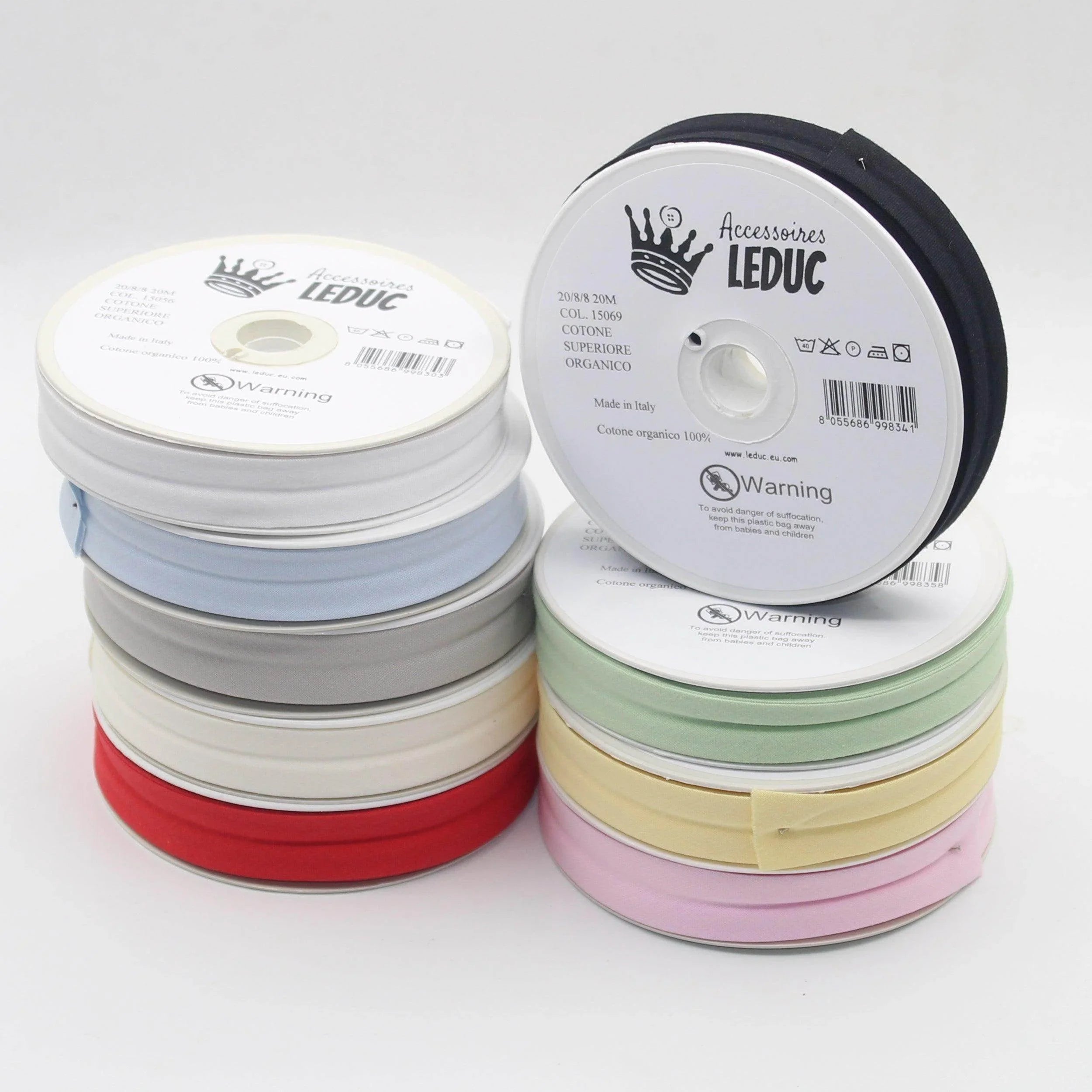 20mt 100% Organic Cotton Bias Binding 20mm (+8+8) - Bio - ACCESSOIRES LEDUC BV