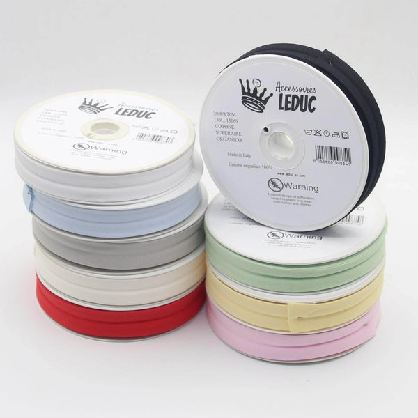 20mt 100% Organic Cotton Bias Binding 20mm (+8+8) - Bio - ACCESSOIRES LEDUC BV