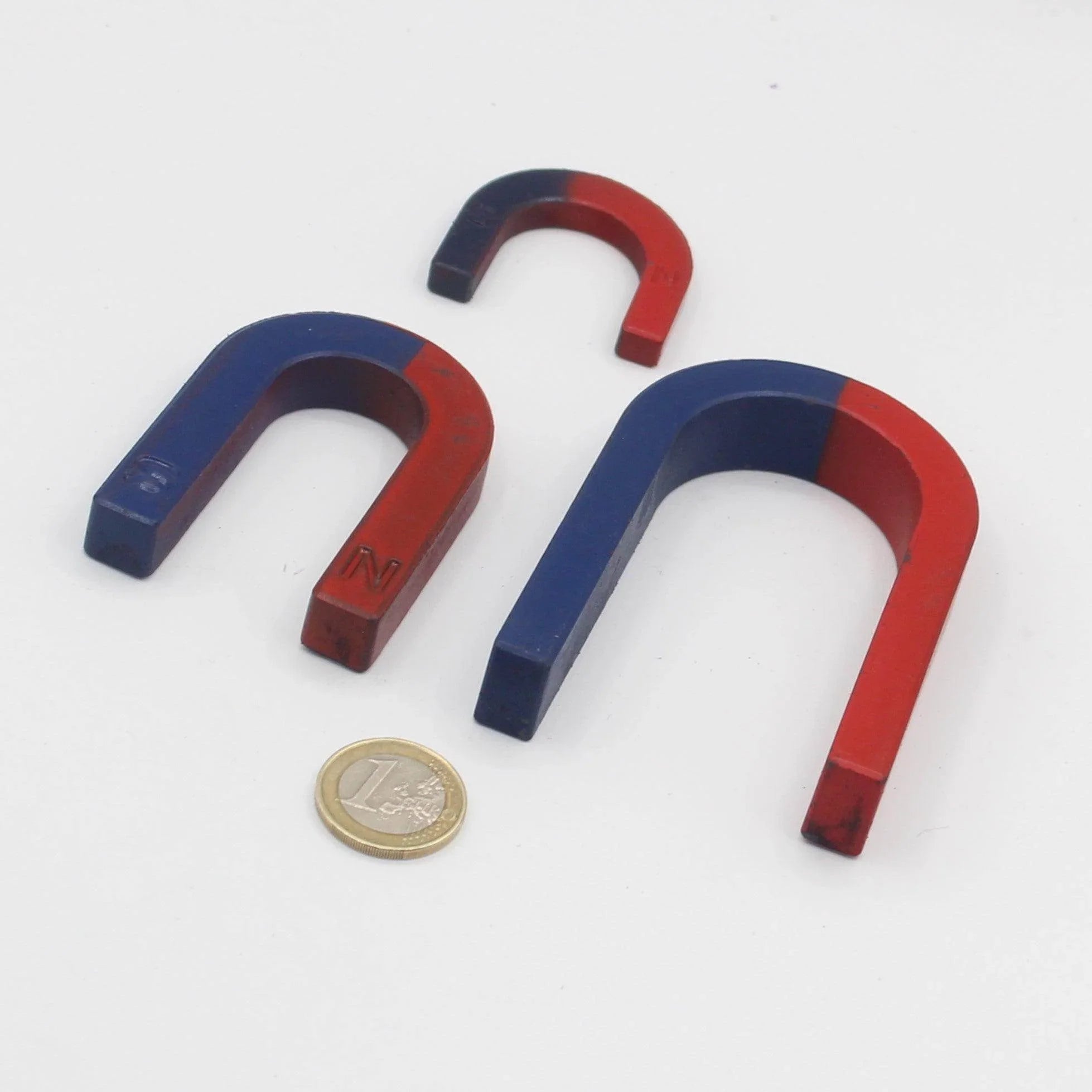 Set of 3 Horseshoes Magnets Vintage Red / Blue - ACCESSOIRES LEDUC BV