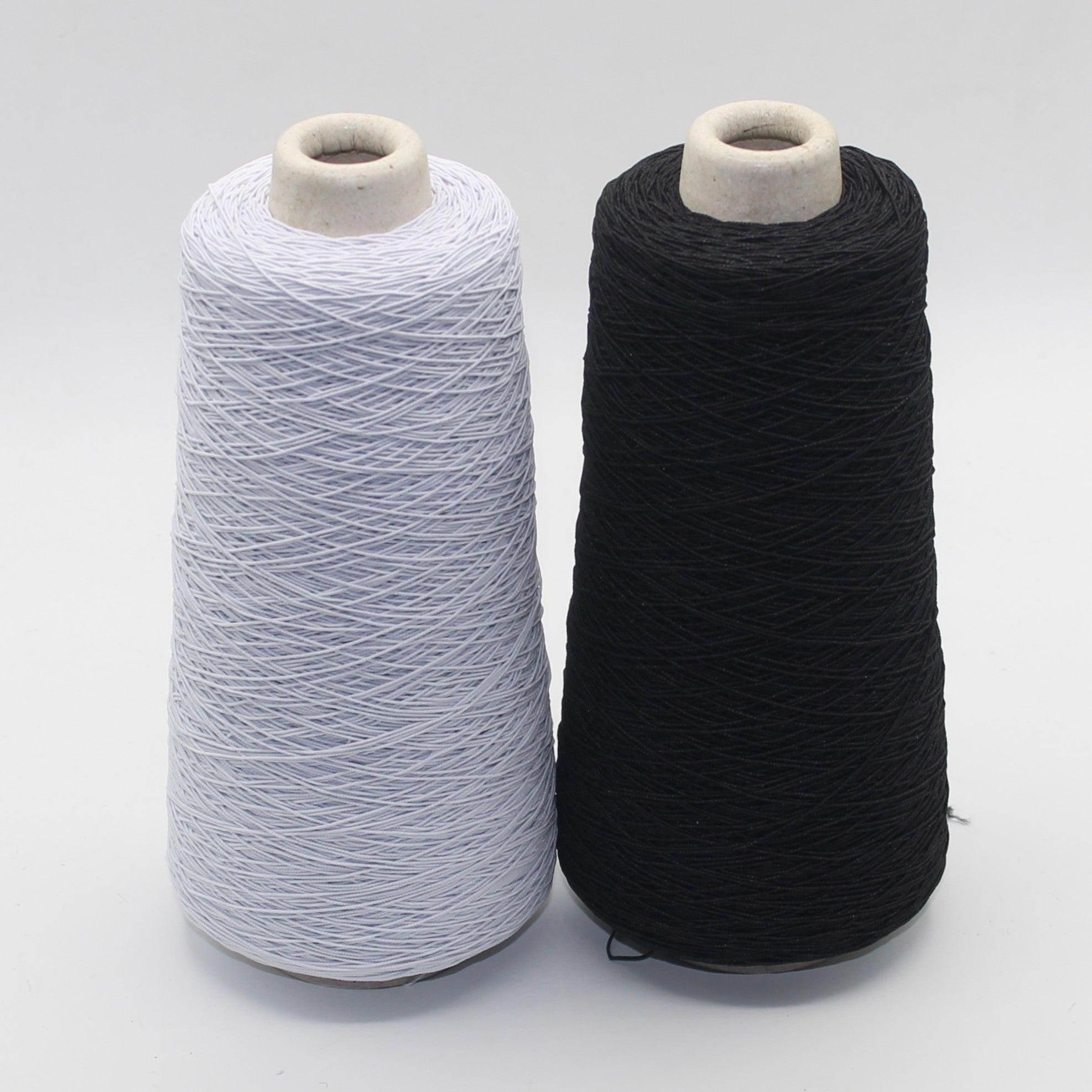 900mt of 0.5mm Shirring Elastic Yarn Black or White - ACCESSOIRES LEDUC BV