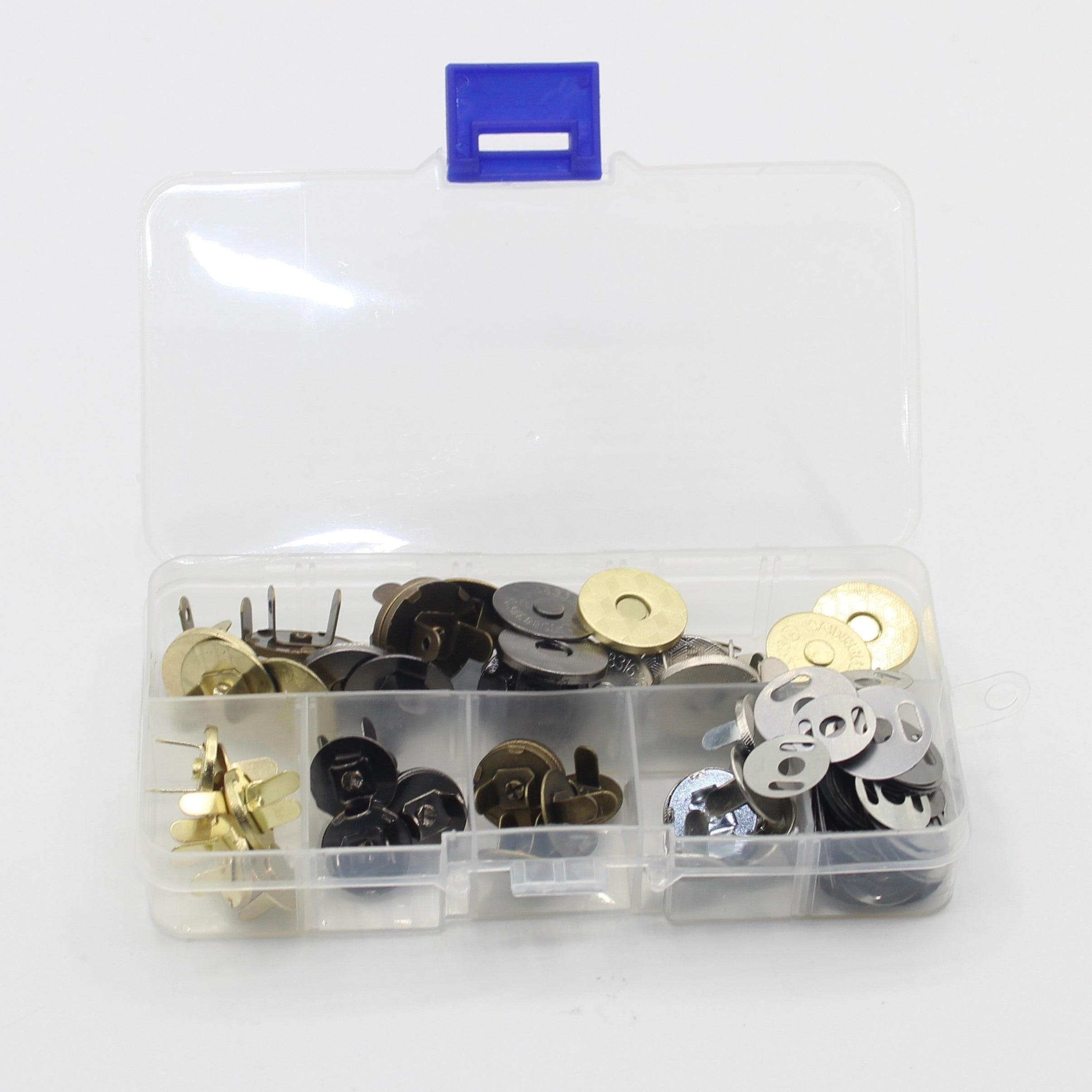24 sets of Magnet Snap Buttons - 10 and 14mm - ACCESSOIRES LEDUC